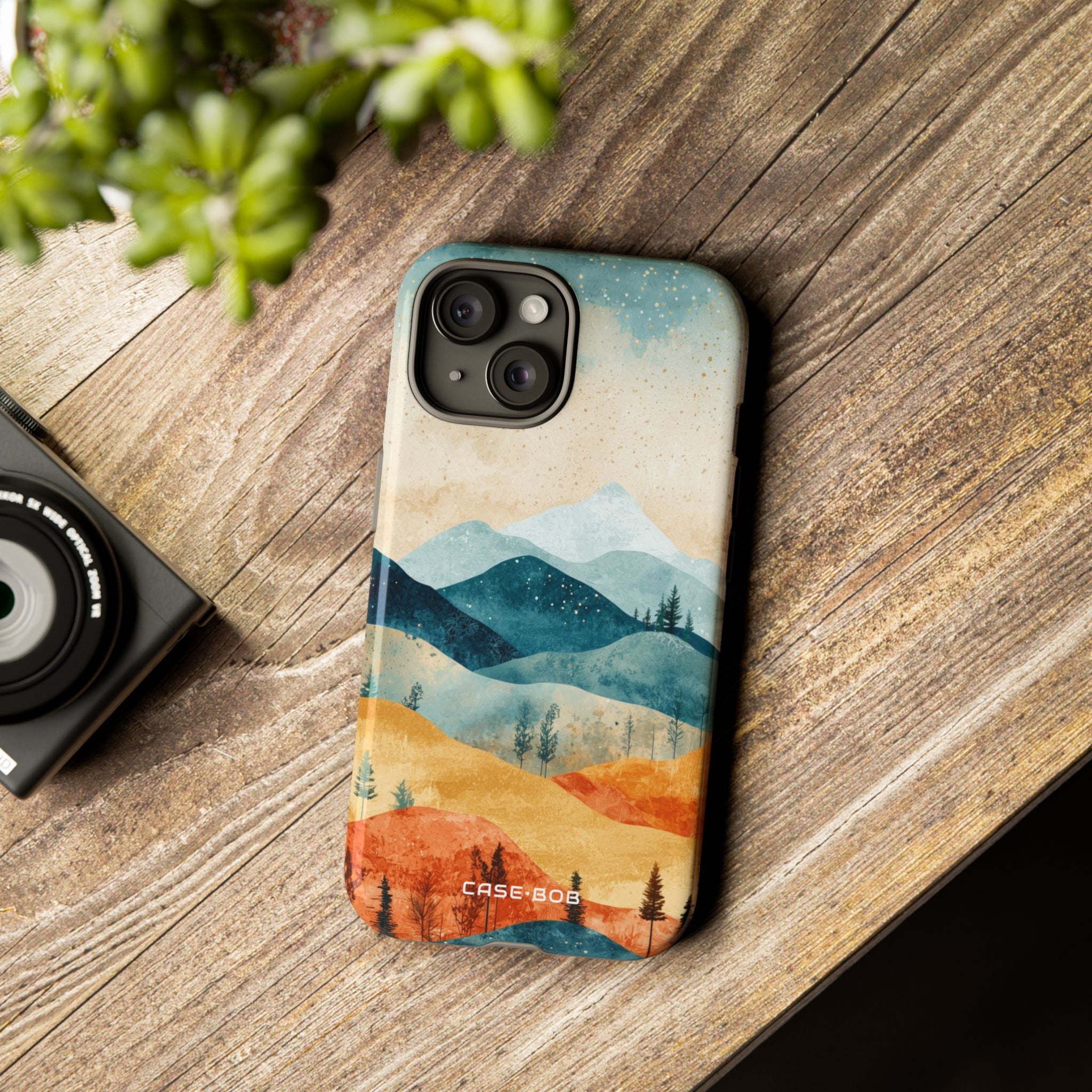 Moonlit Mountains iPhone 15 Case - Tough