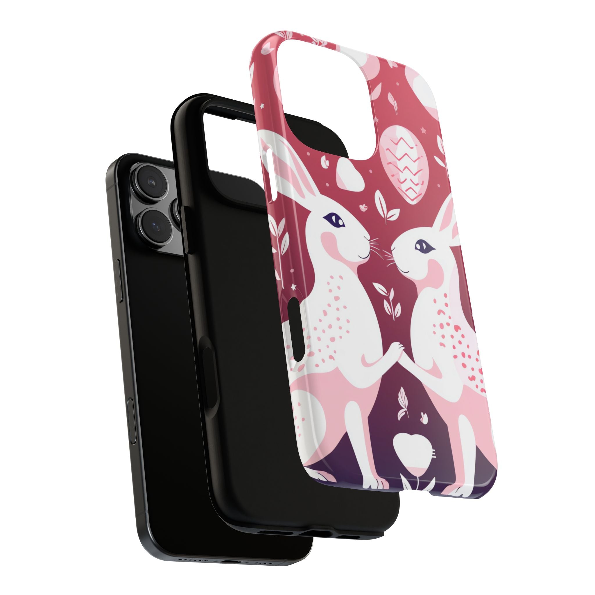 Rabbits Share Joy - iPhone Case