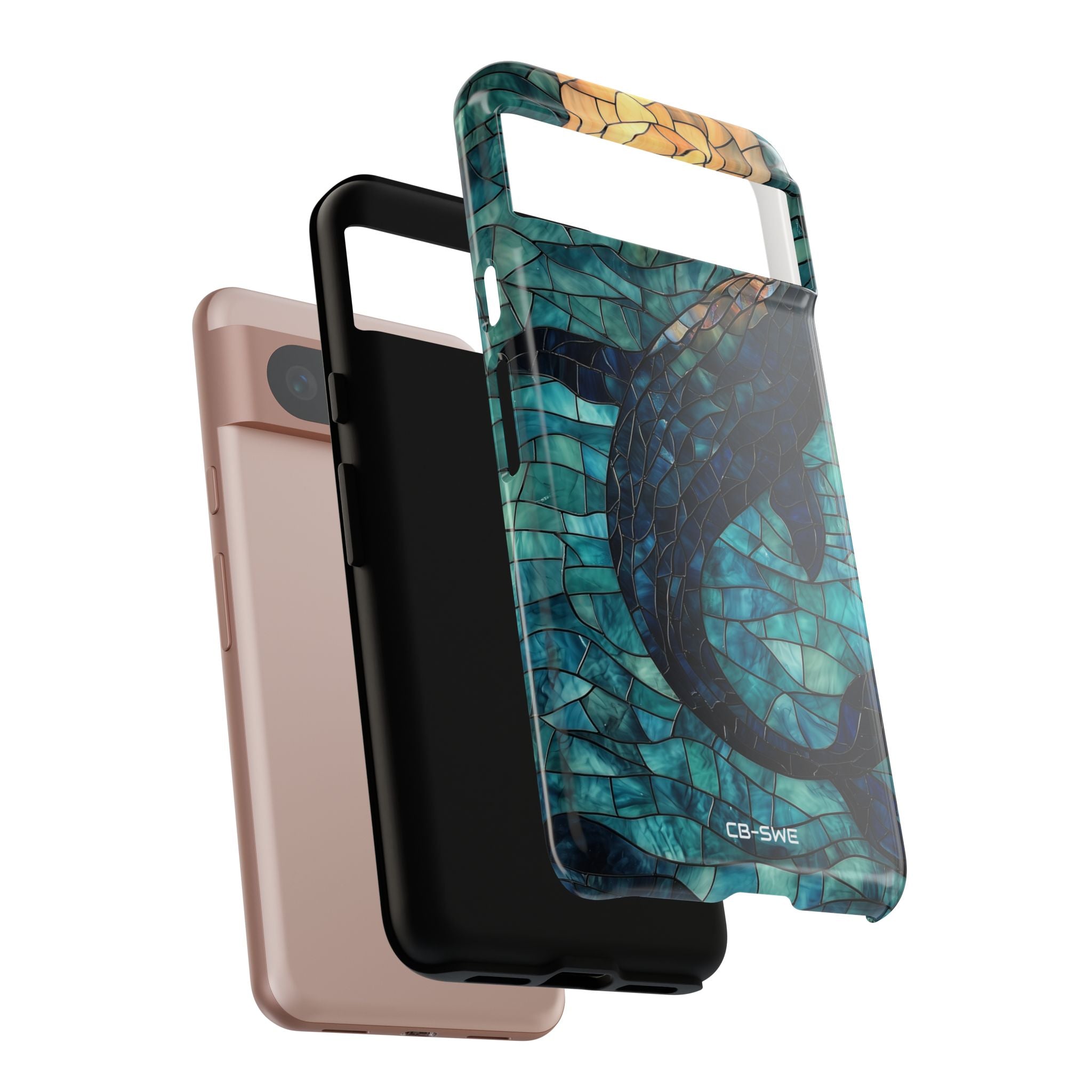 Whale Dives Upward - Google Pixel Case