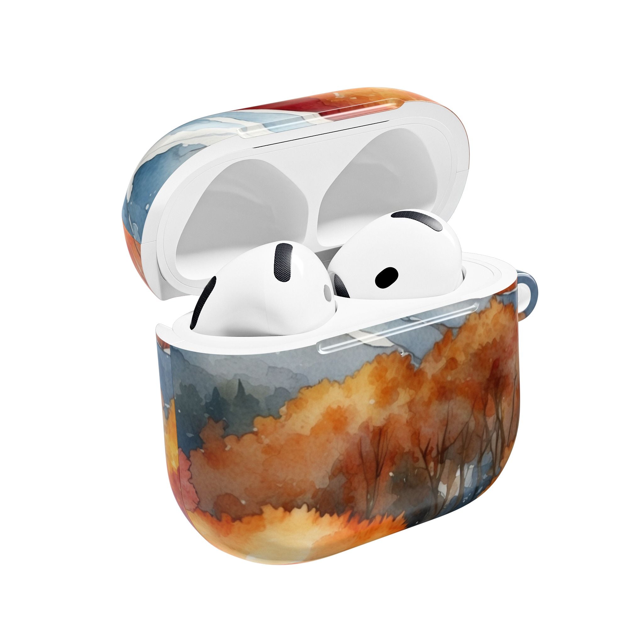 Snowcapped Ember Mountains - AirPods Case