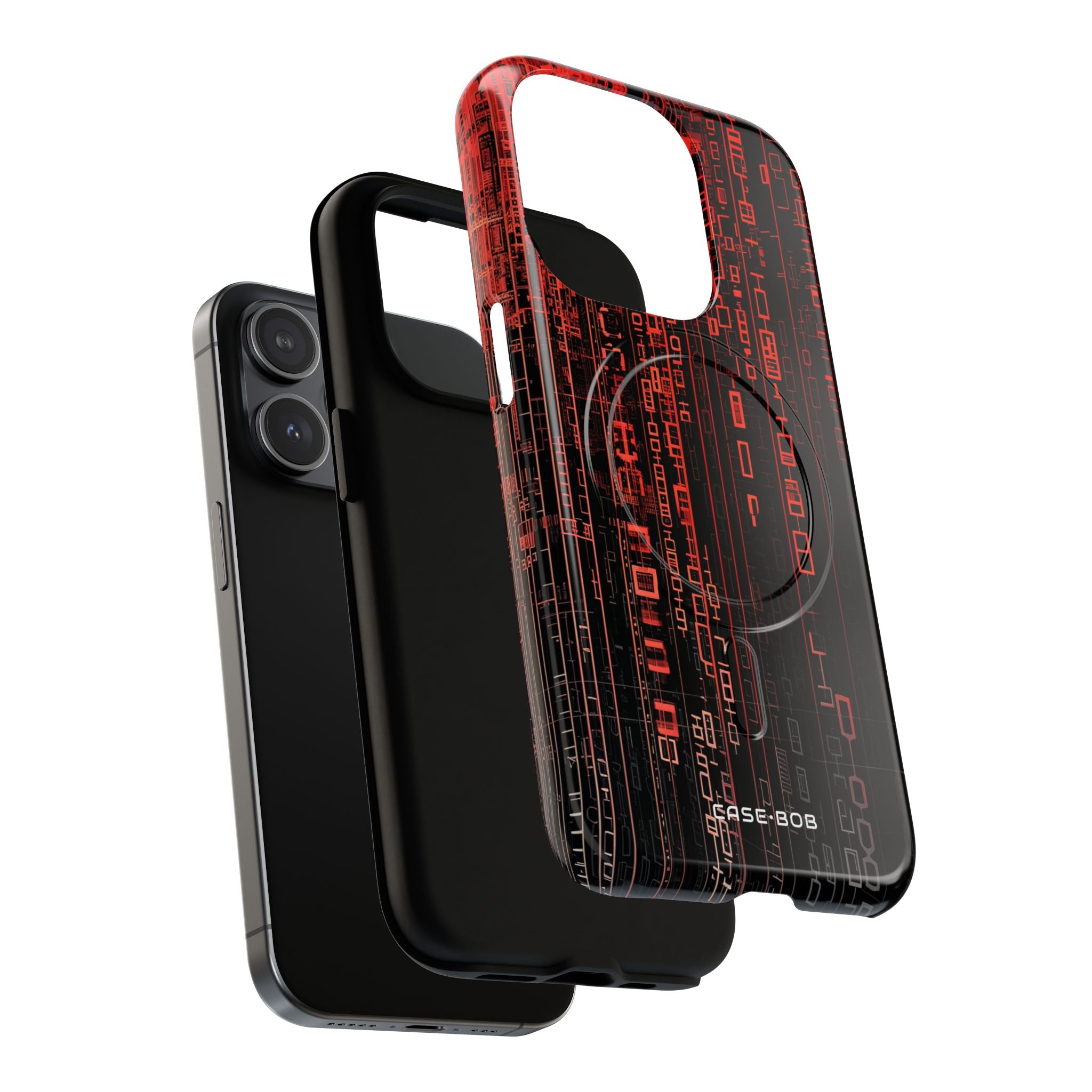 Crimson Glyphs iPhone 15 Pro Case - Tough+