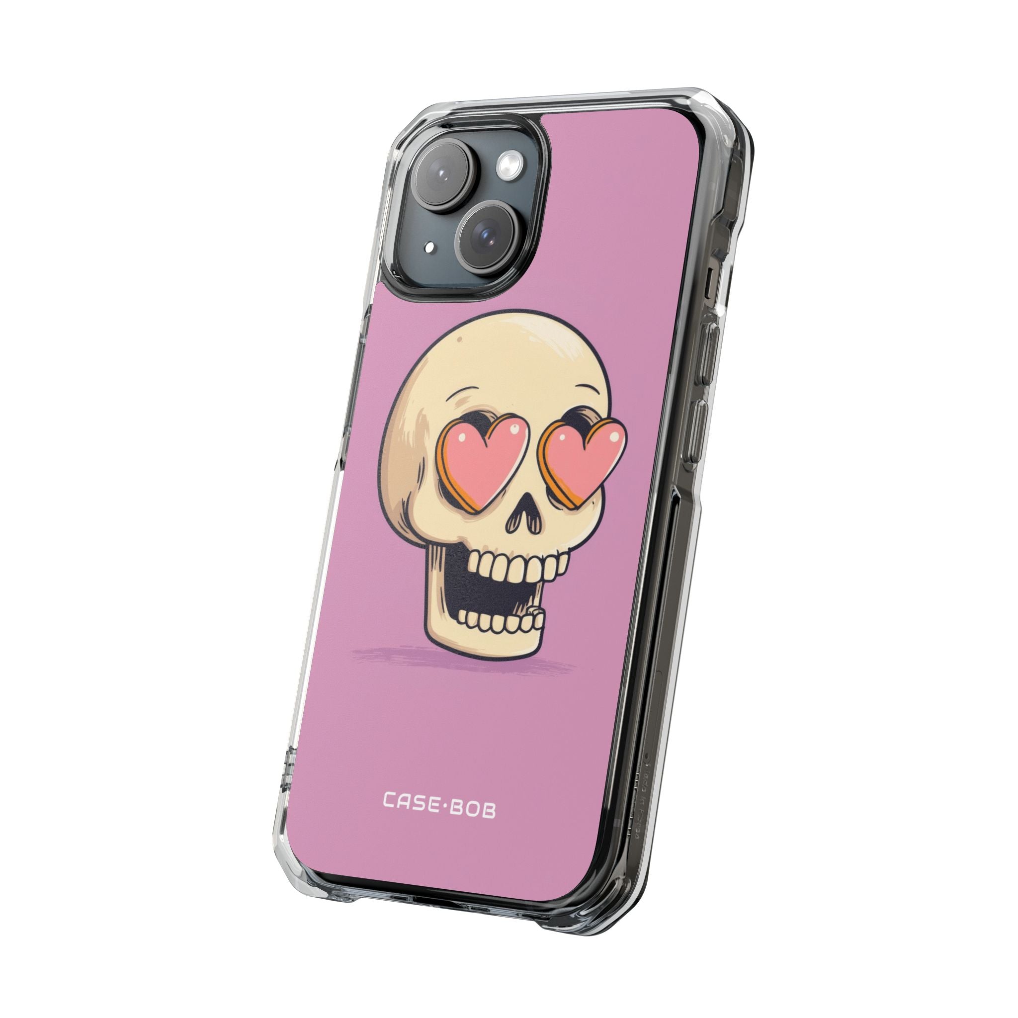 Heart Eyes Skull iPhone 15 Case - Impact