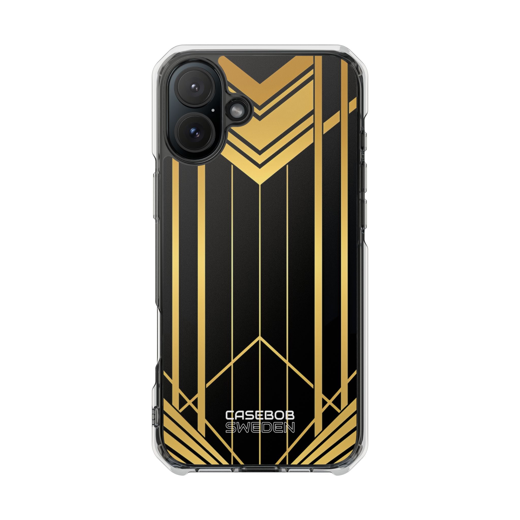 Golden Geometric Symphony iPhone 16 - Impact Clear+