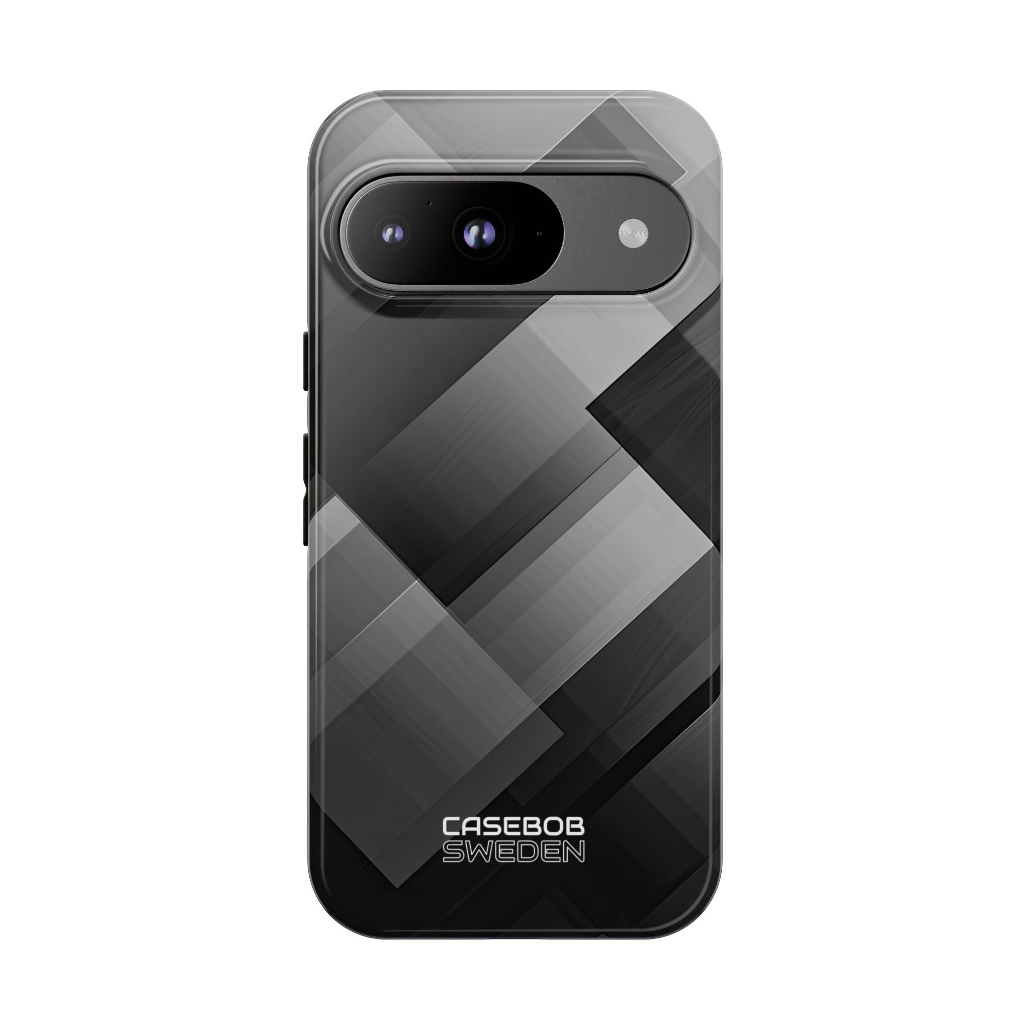 Grayscale Geometric Layers Google Pixel 9 - Tough