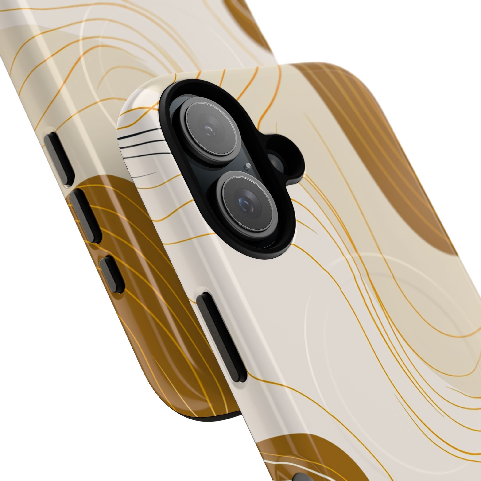 Golden Flow Lines iPhone 16 - Tough+
