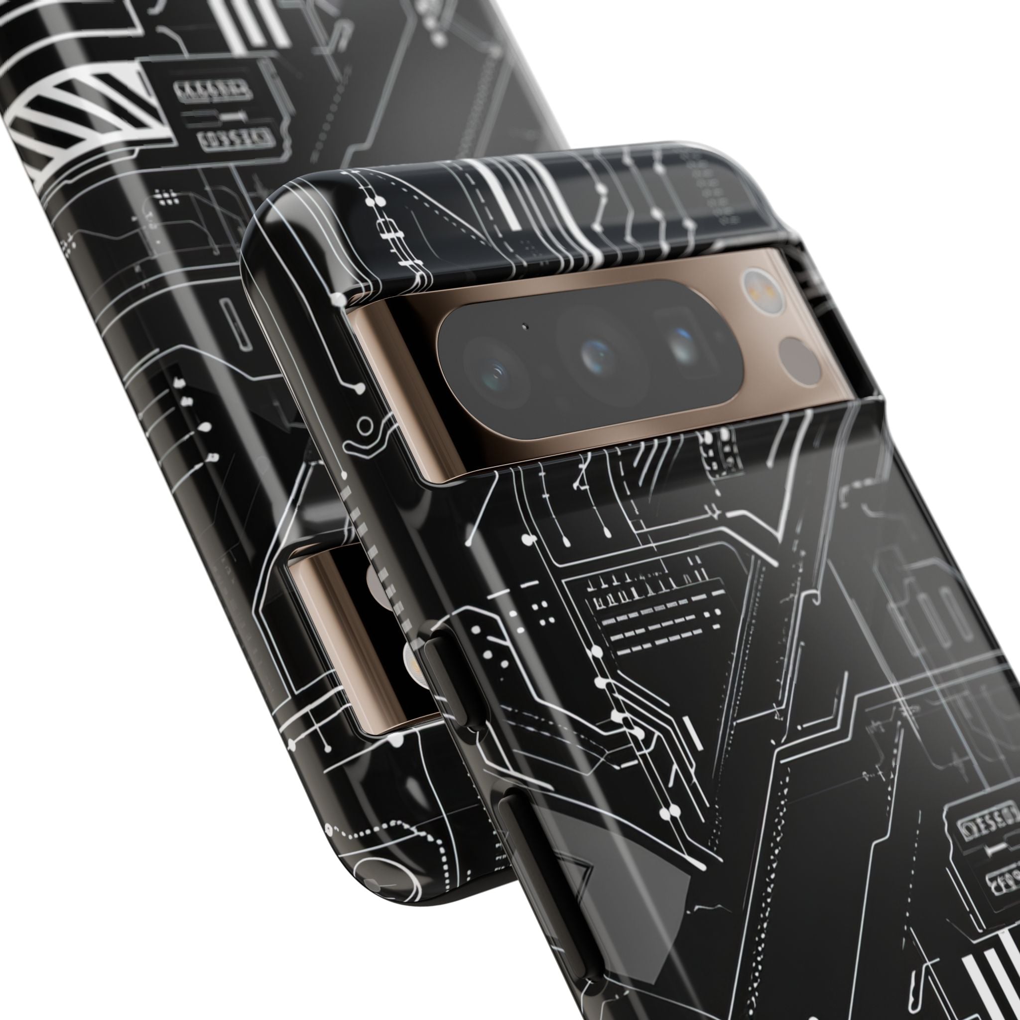 Futuristic Circuit Grid Google Pixel 8 - Tough
