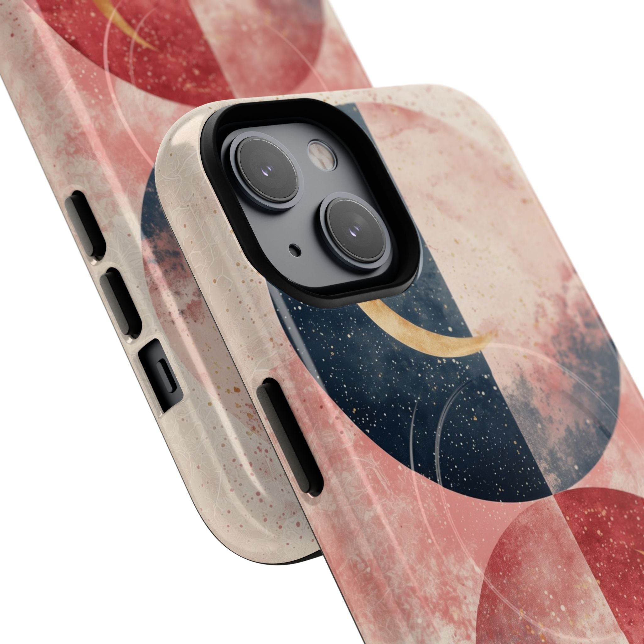 Golden Crescent Circles iPhone 14 Case - Tough+