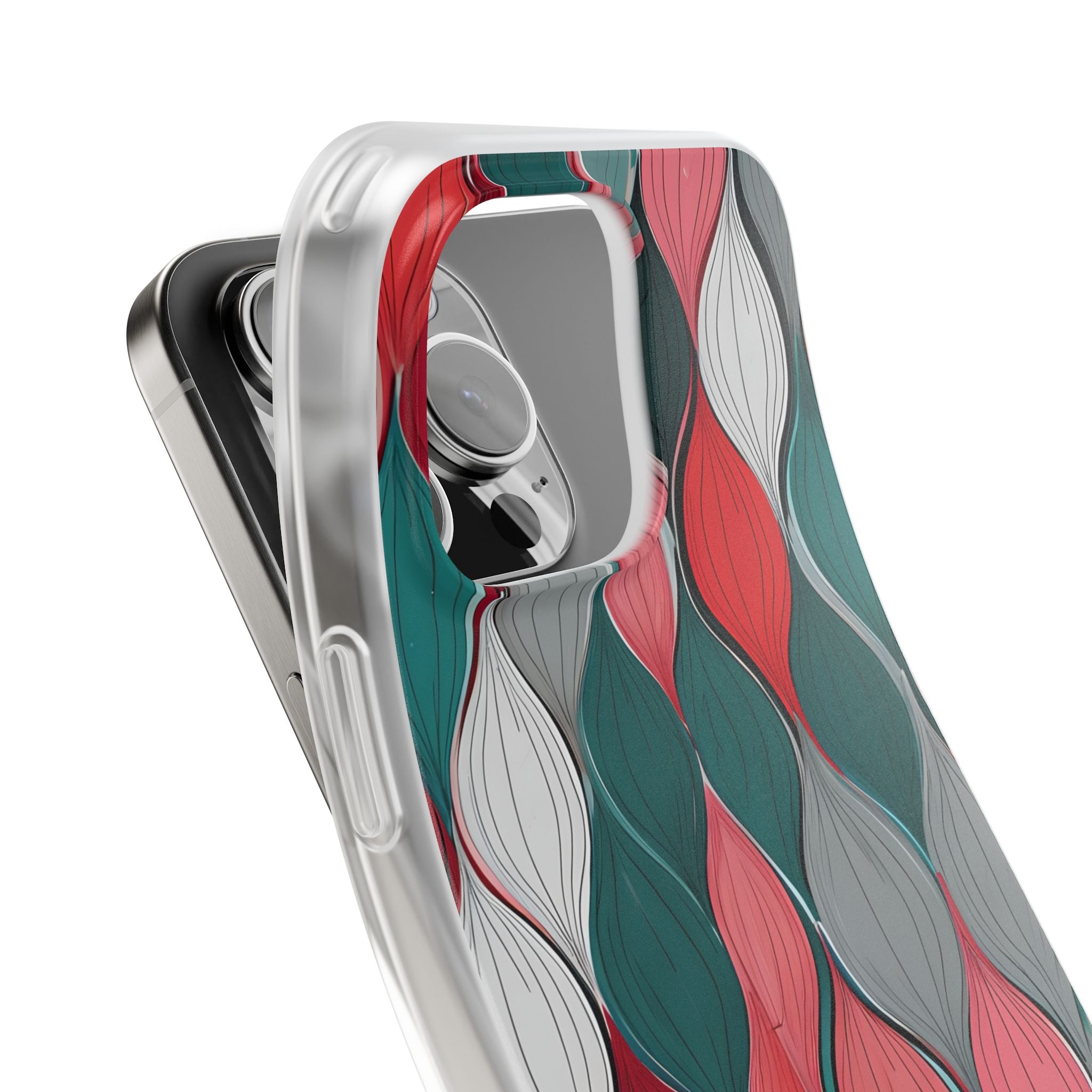 Leaf Cascade Teal iPhone 16 Pro Max Case - Soft