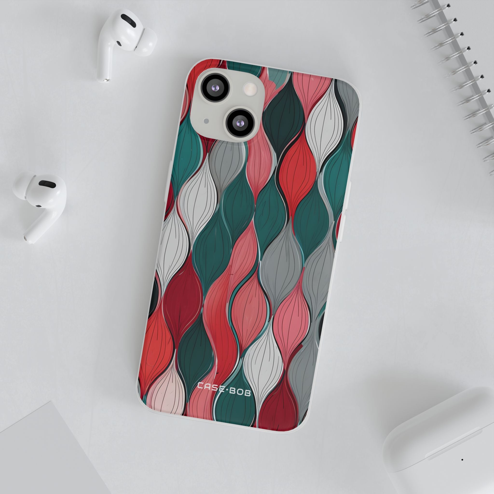 Leaf Cascade Teal iPhone 13 - Soft