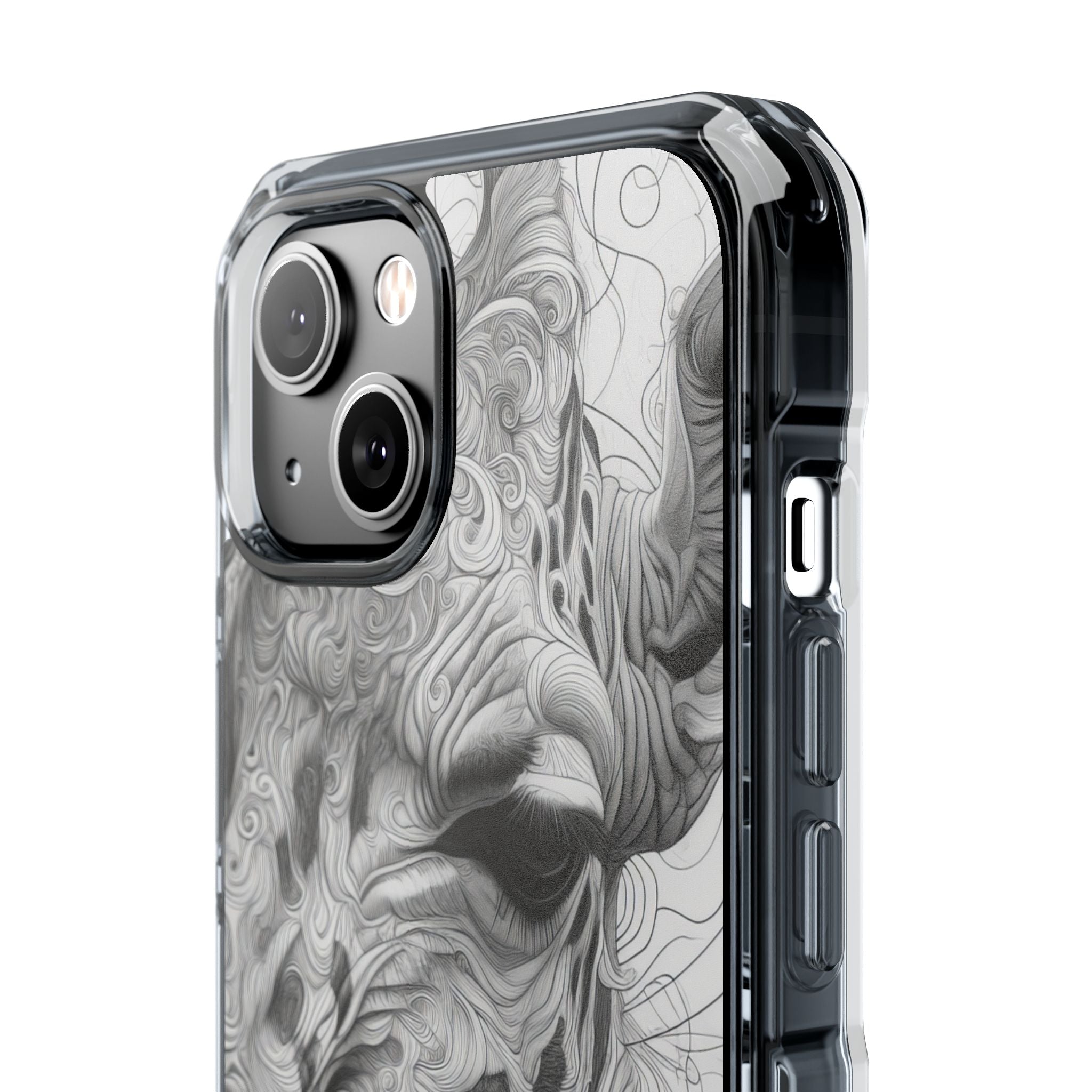 Swirling Giraffe Art iPhone 14 - Impact Clear+