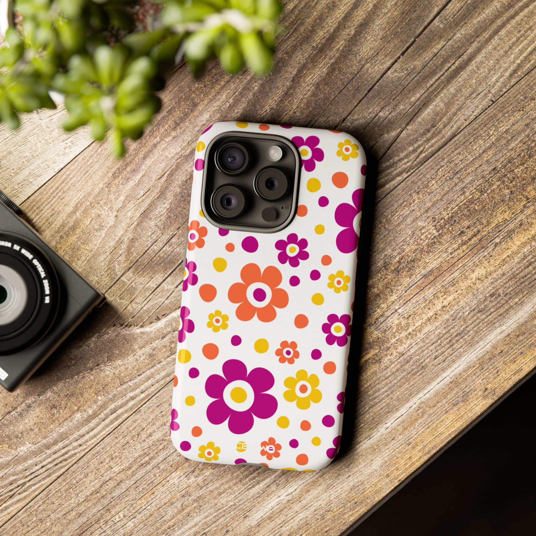 Retro Floral Playfulness - iPhone Case