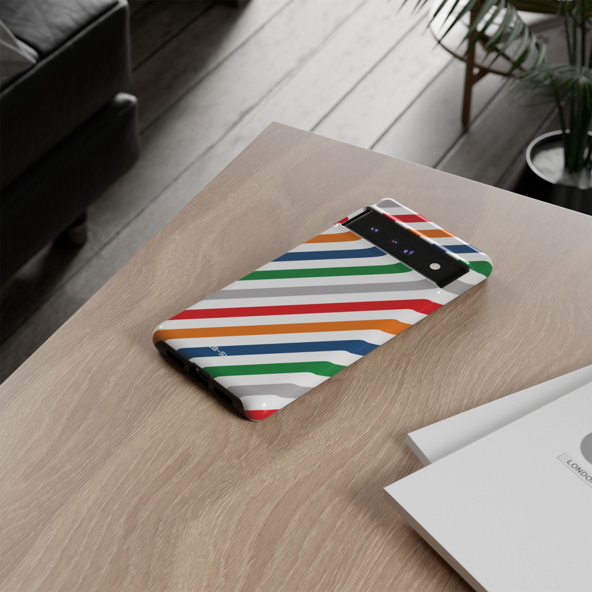 Vibrant Geometric Stripes - Google Pixel Case