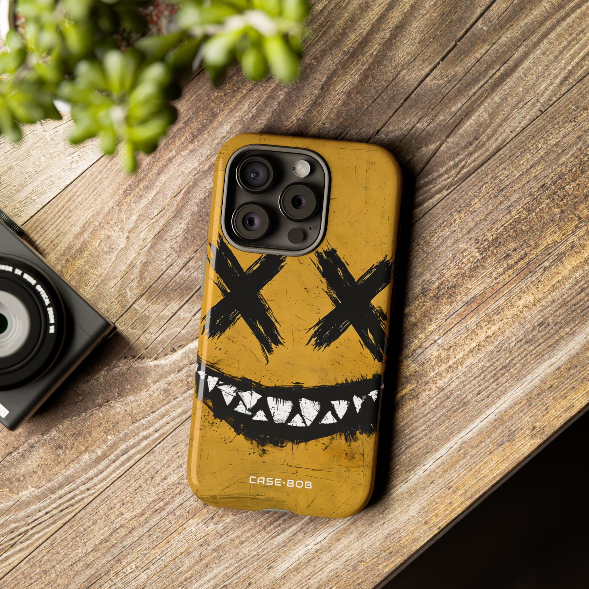 Jagged Smile Yellow iPhone 15 Pro Case - Tough