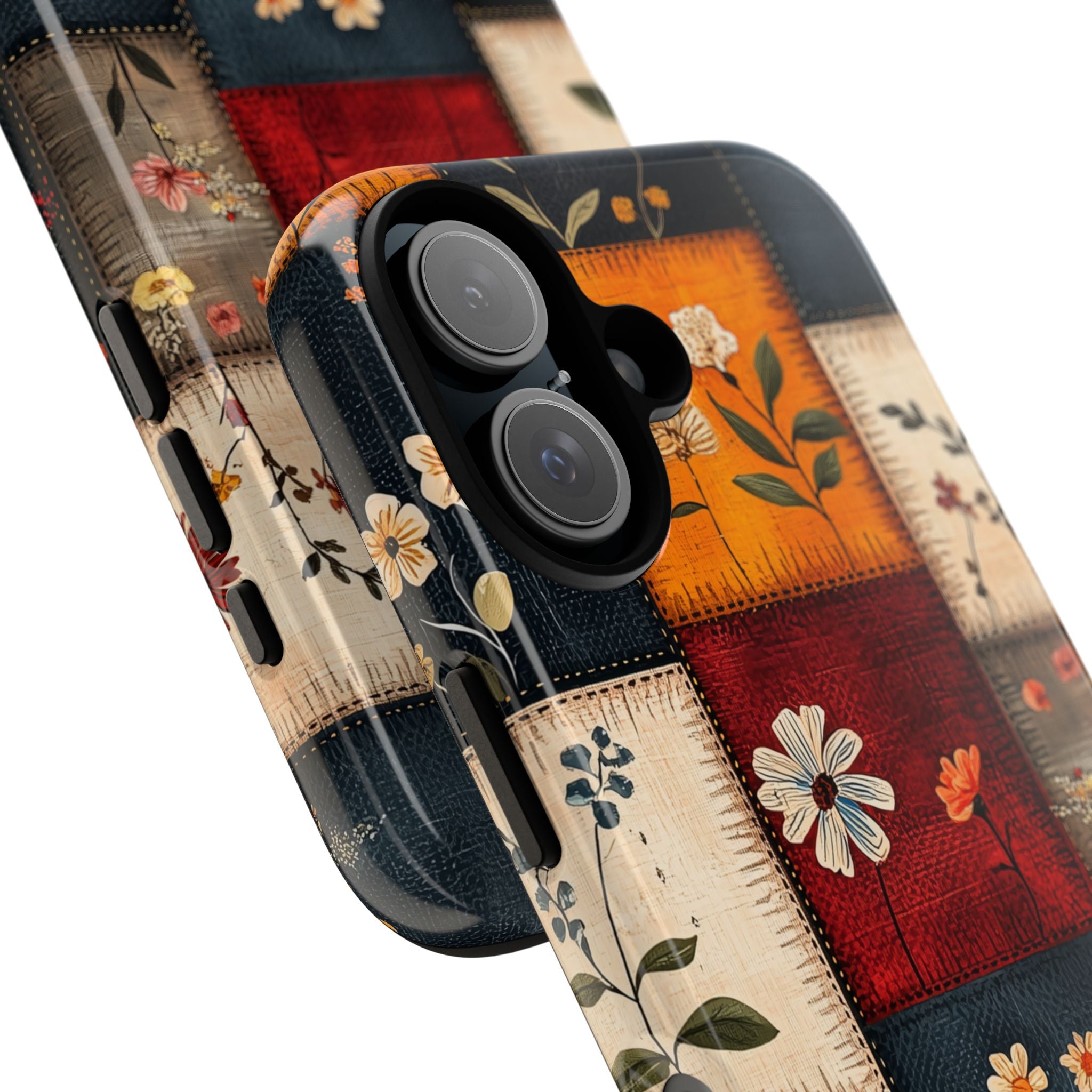 Patchwork Blooms iPhone 16 Plus Case - Tough