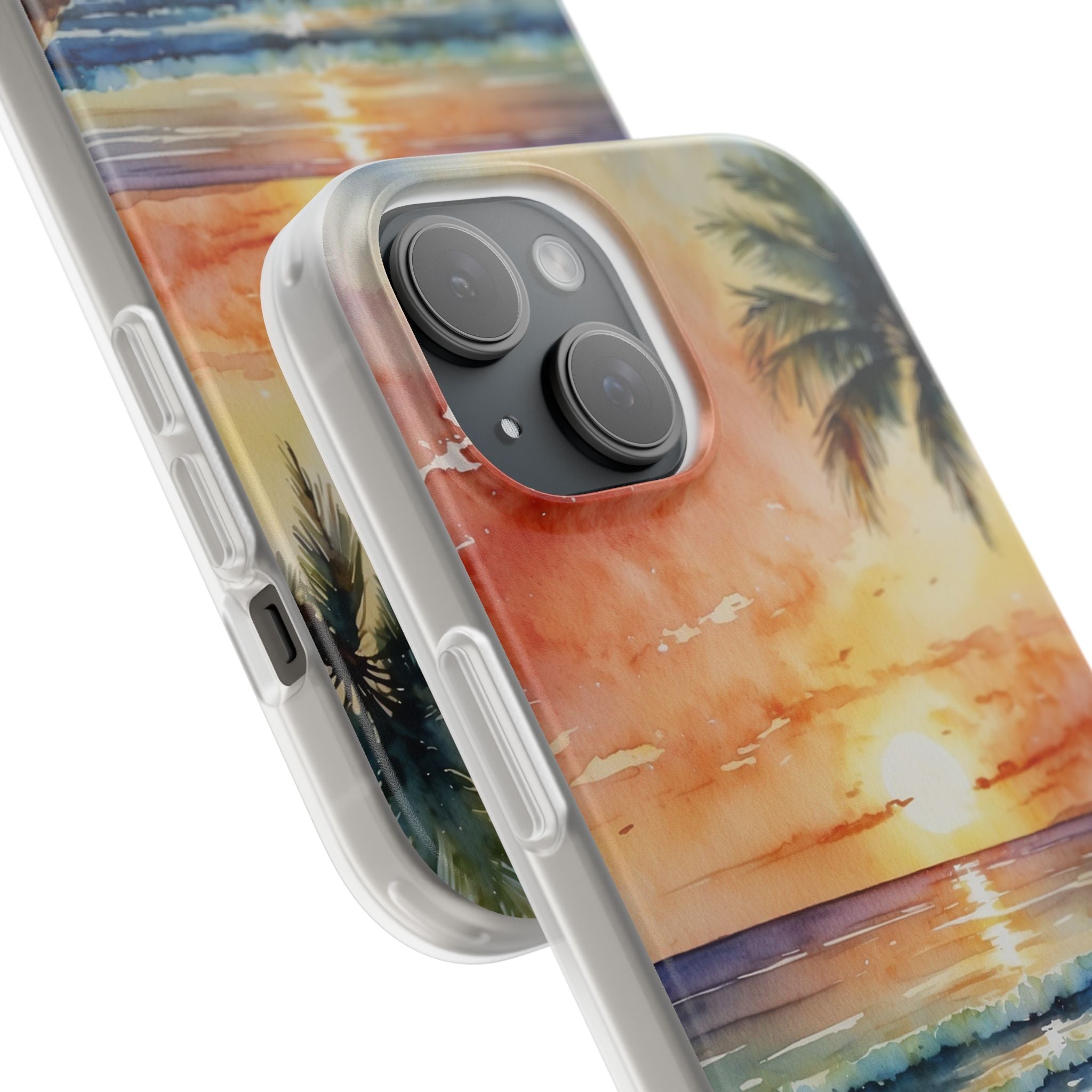 Sunset Palm iPhone 15 Case - Soft