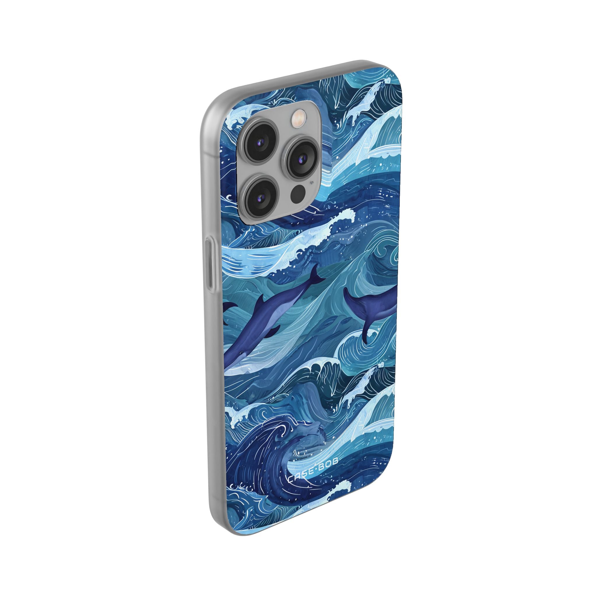 Dolphin Waves iPhone 14 Pro Max Case - Soft