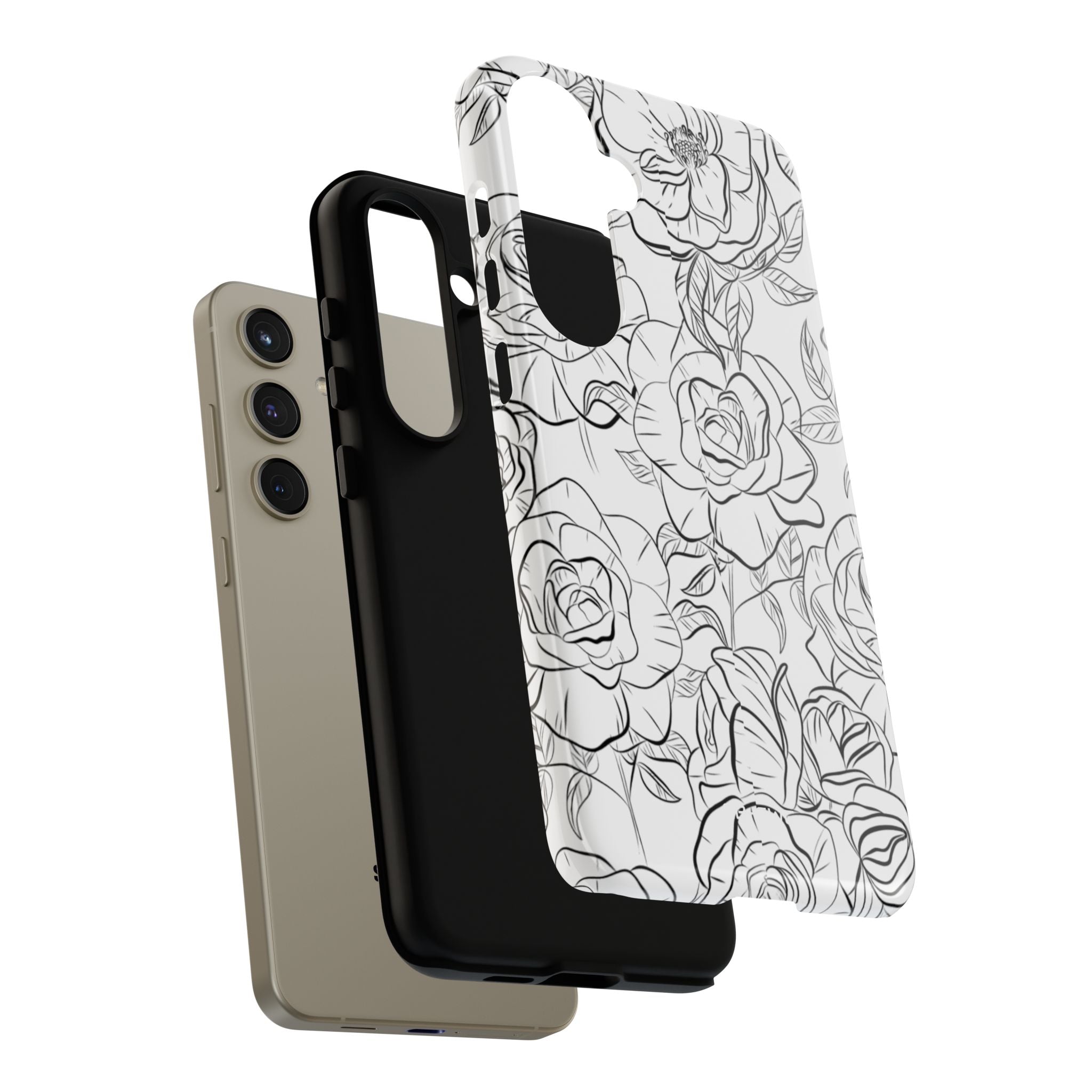 Intricate Rose Sketches - Samsung Case
