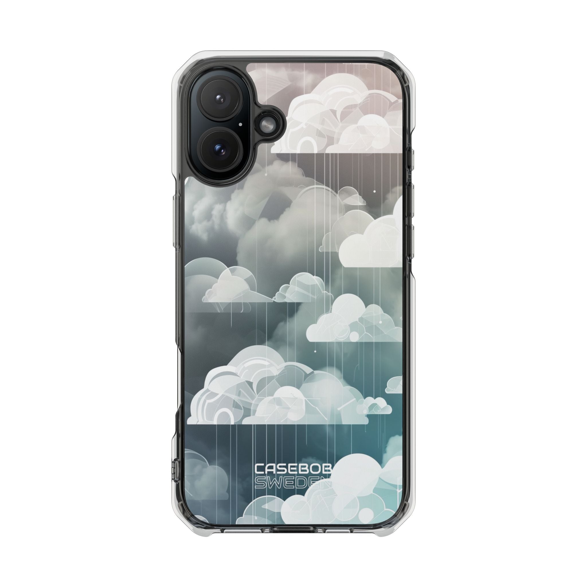 Silver Dream Clouds iPhone 16 - Impact Clear+