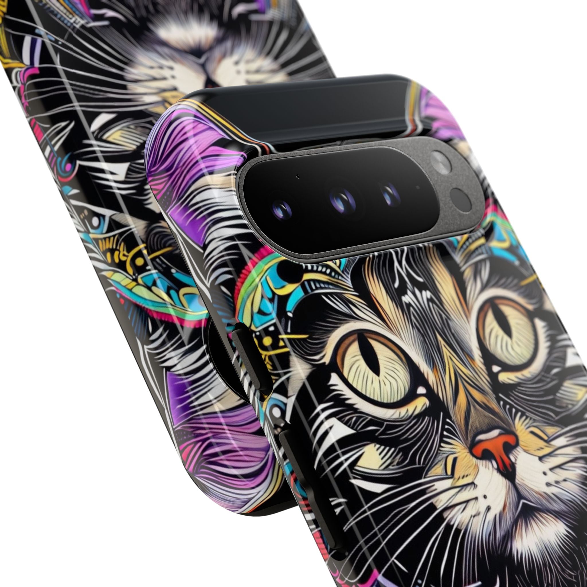 Psychedelic Cat Mirage - Google Pixel Case