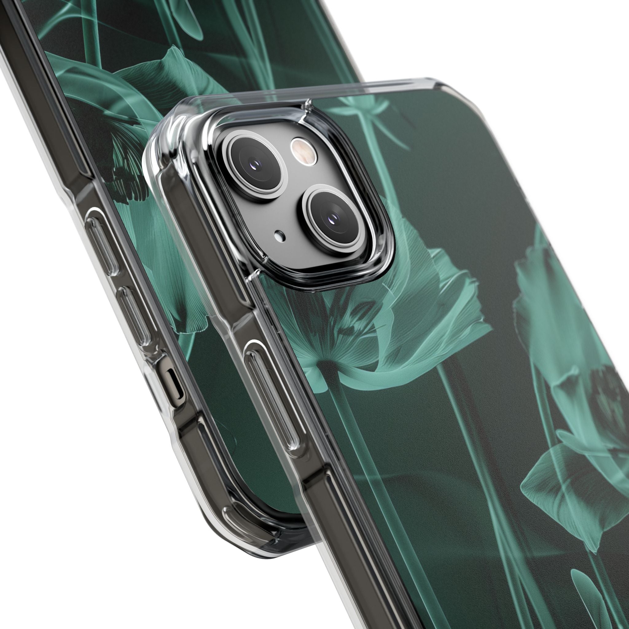 Teal Bloom Radiance iPhone 14 - Impact Clear+