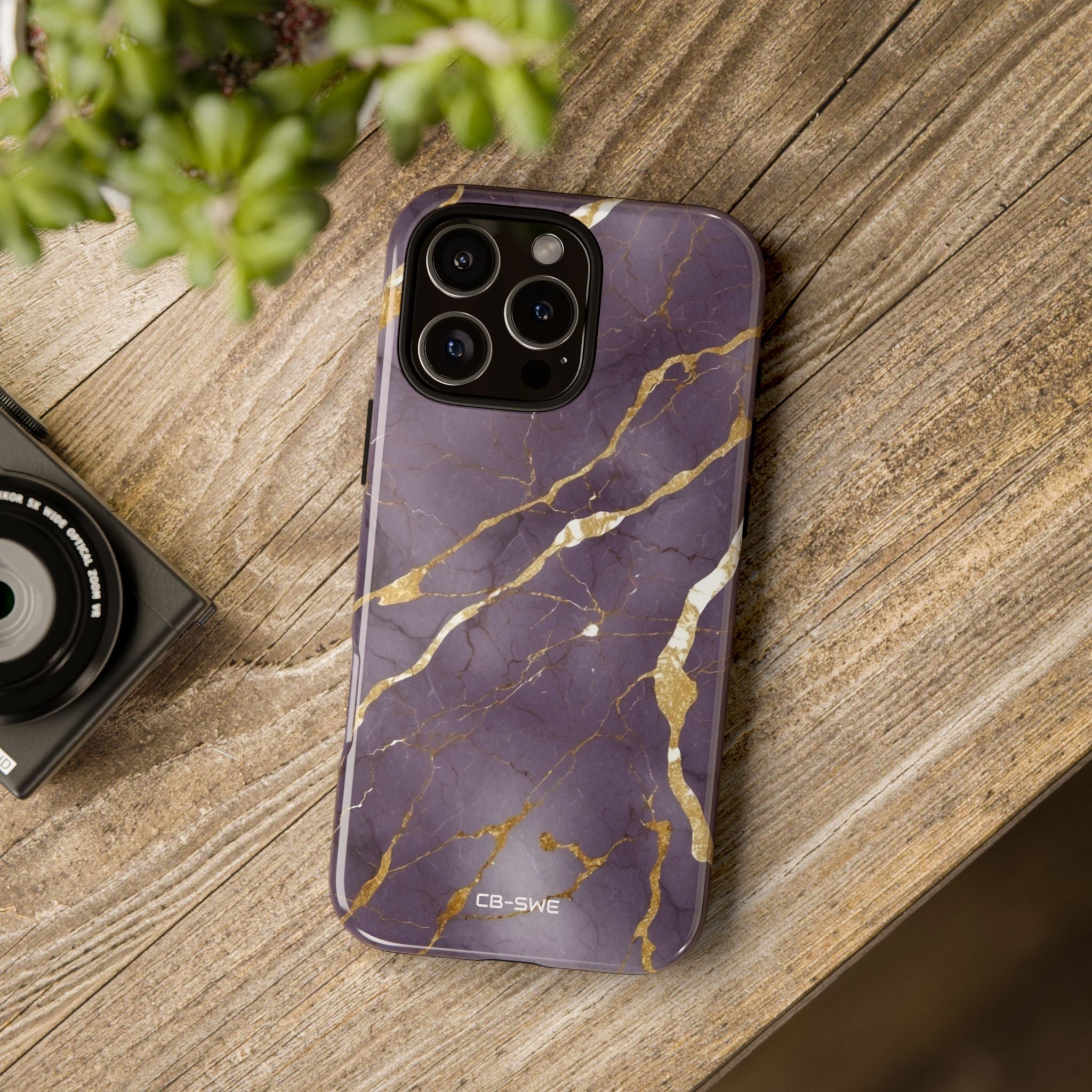 Golden Veins Flowing - iPhone Case