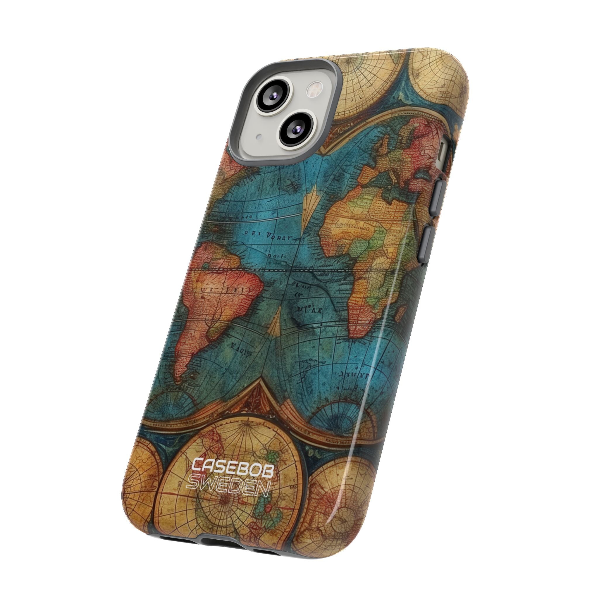 Vintage verdenskort iPhone 14 - Tough