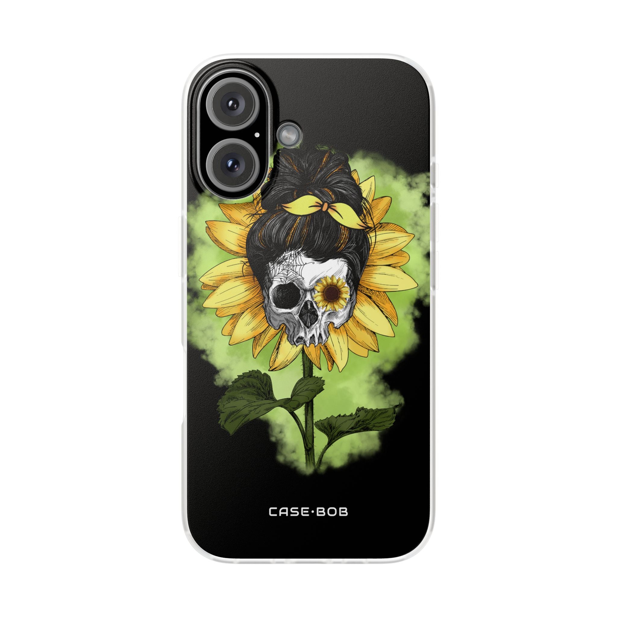 Sunflower Skull iPhone 16 Case - Soft