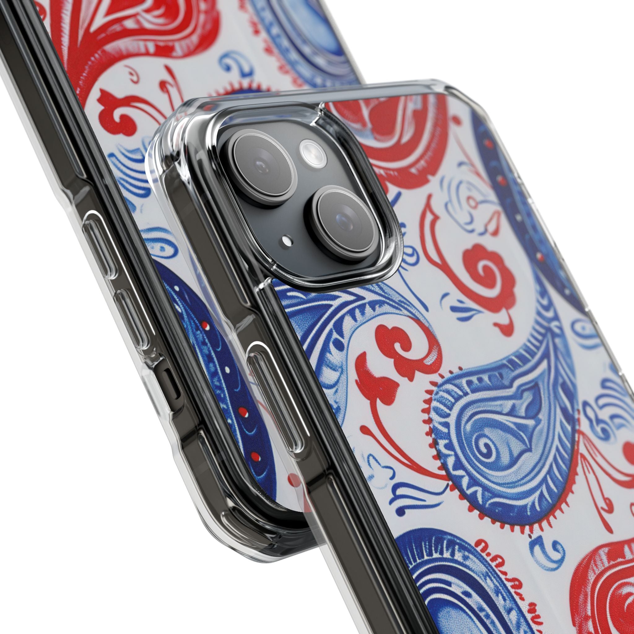 Vibrant Paisley Swirls iPhone 15 - Impact Clear+