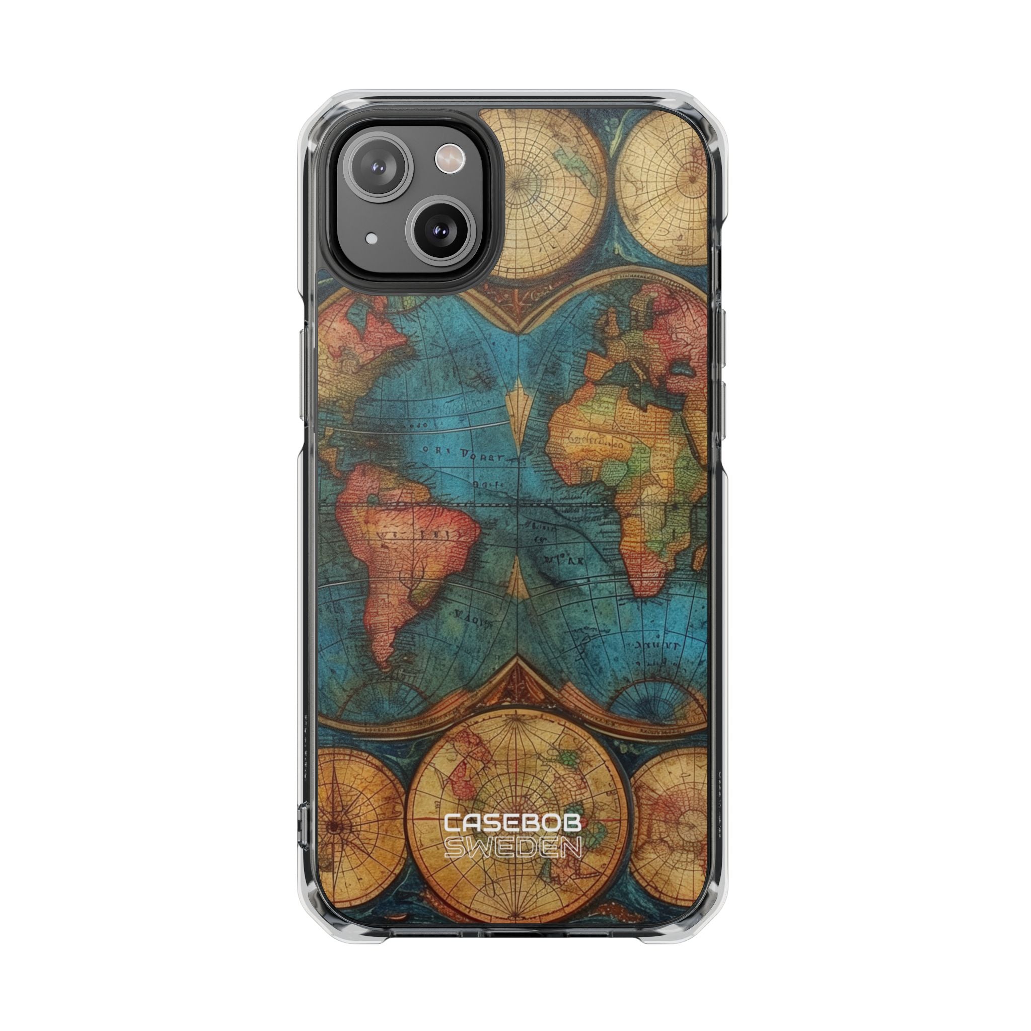 Vintage World Map iPhone 14 - Impact Clear+
