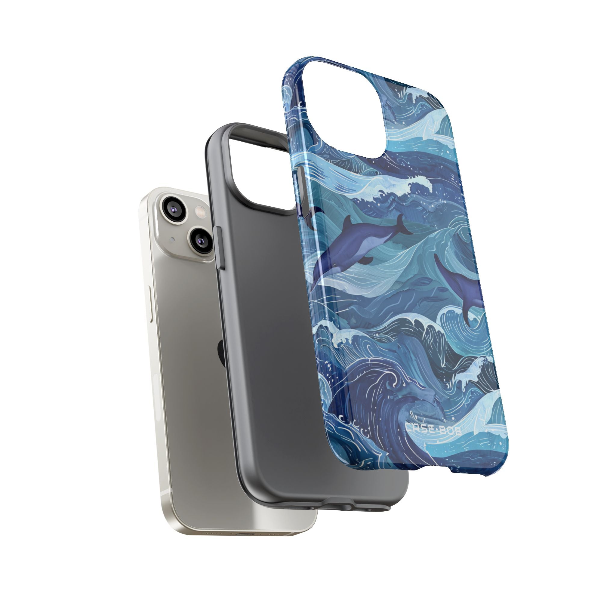 Dolphin Waves iPhone 14 Case - Tough
