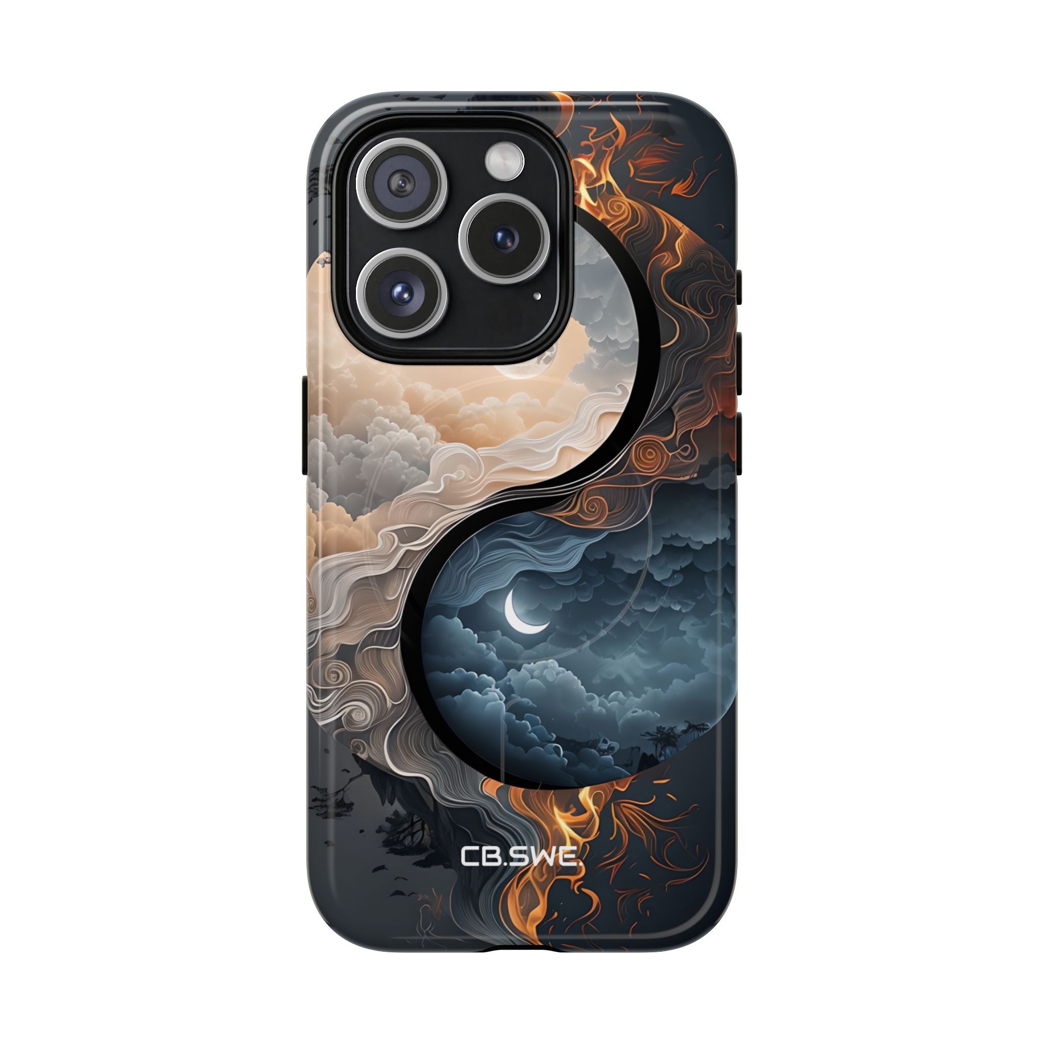 Surreal Day and Night Yin Yang Symbol Artwork Phone Cover iPhone 15 - Tough+