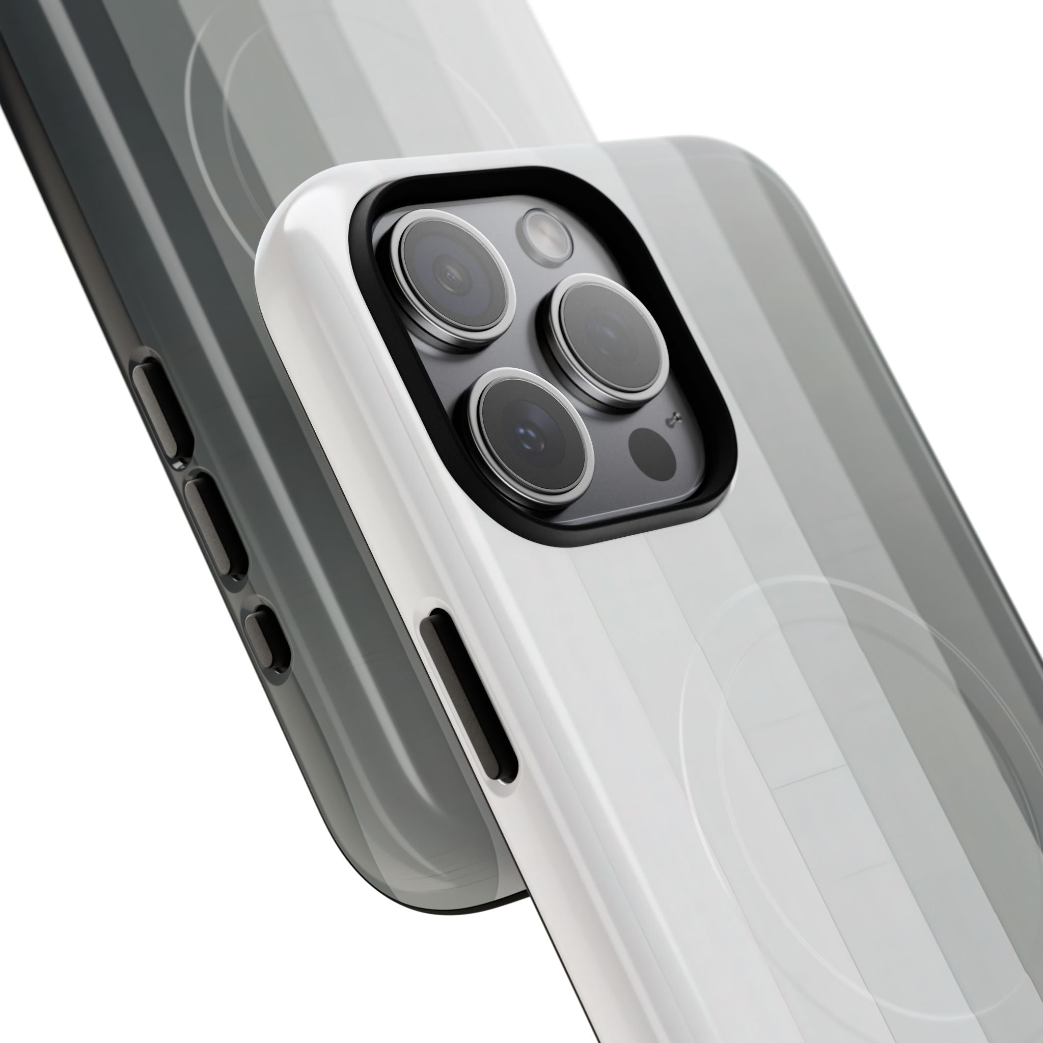Silver Gradient Stripes iPhone 15 - Tough+