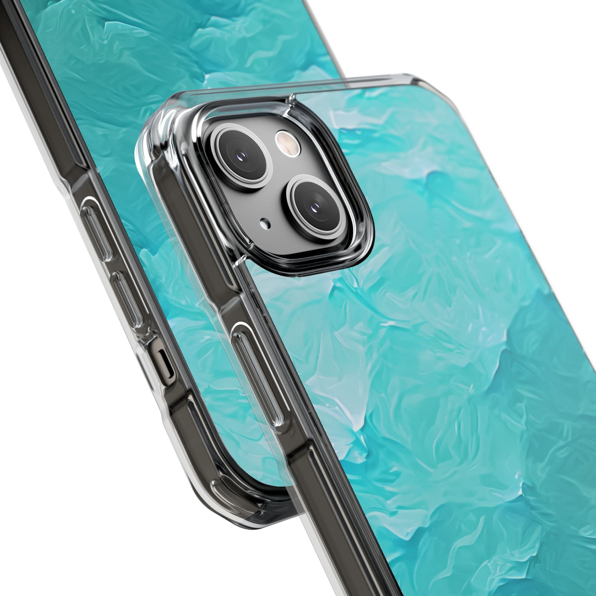 Soothing Aqua Currents iPhone 14 - Impact Clear+
