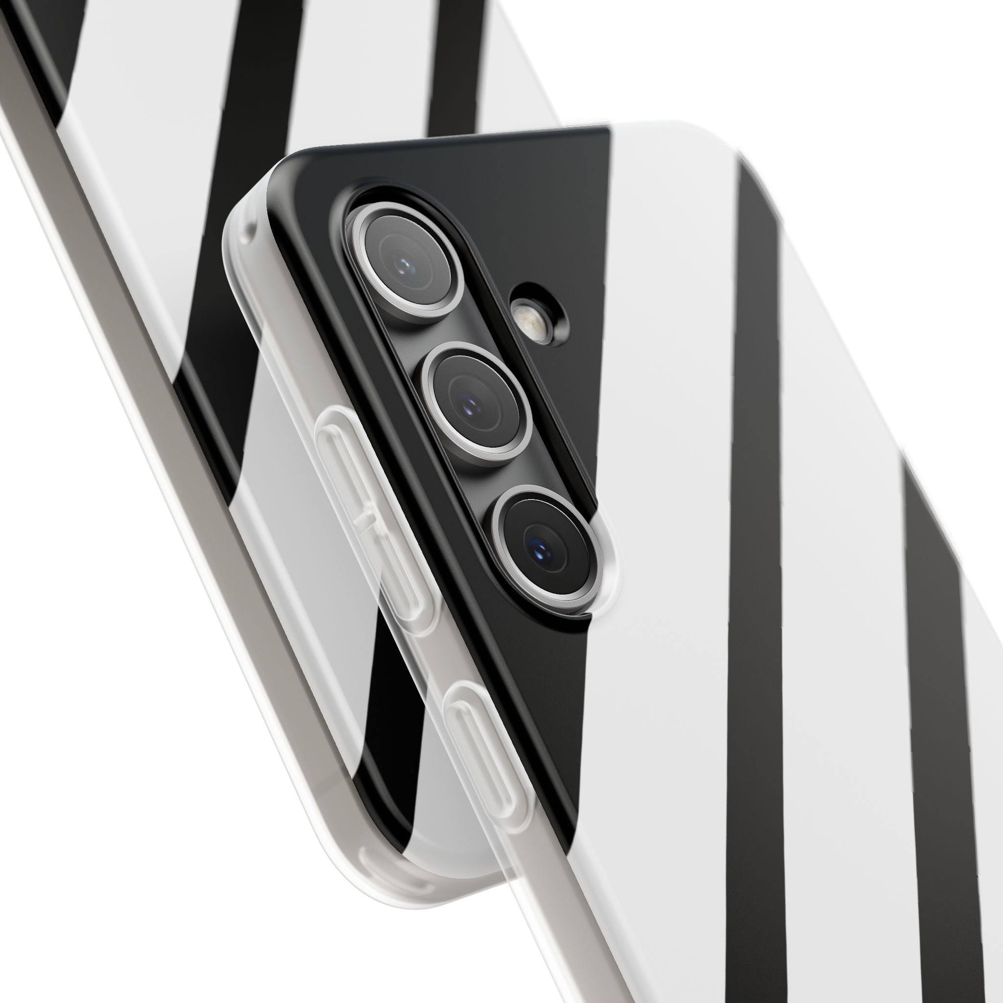 Diagonal Bands Noir Samsung S24 Case - Soft