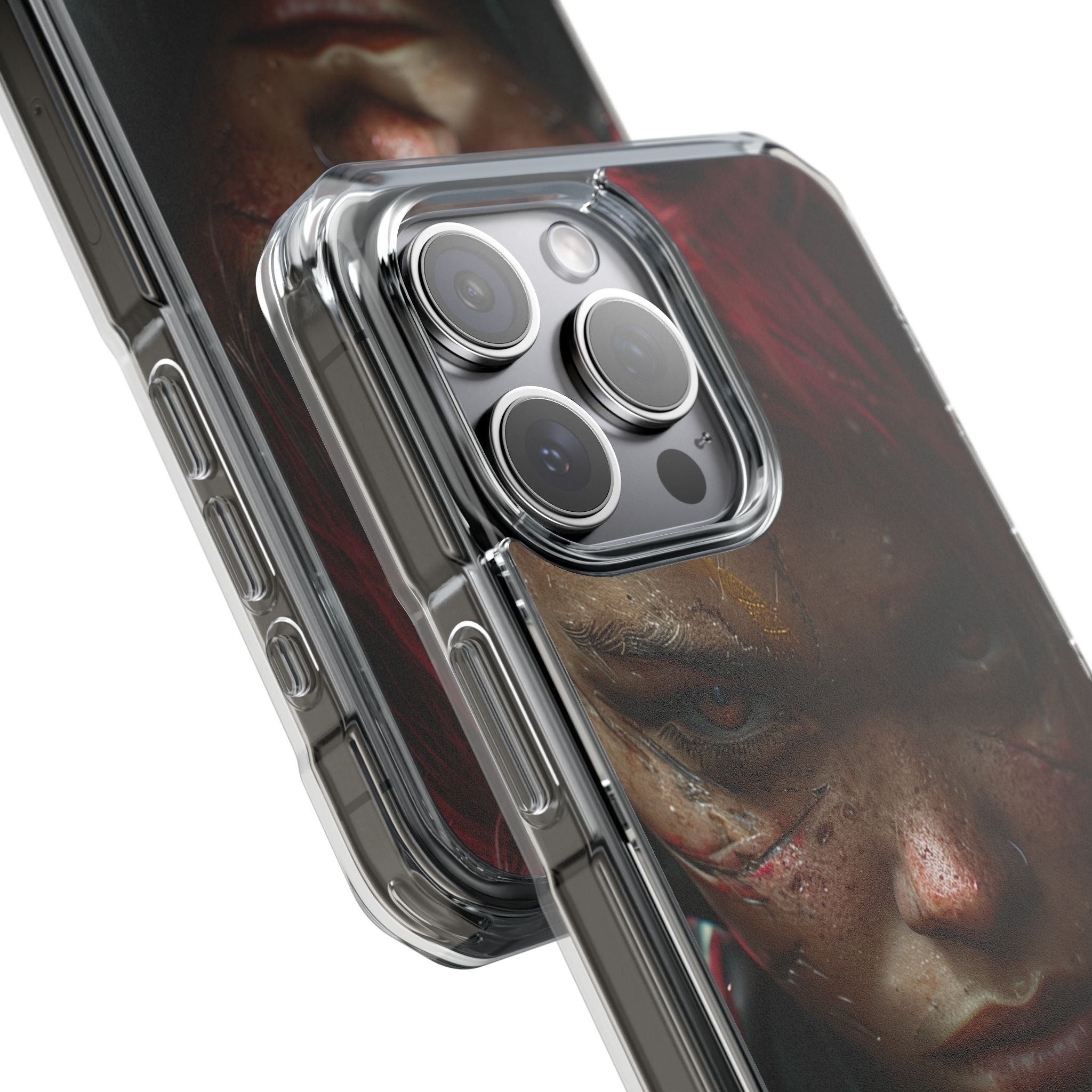 Cyberpunk Rebel Portrait iPhone 15 - Impact Clear+