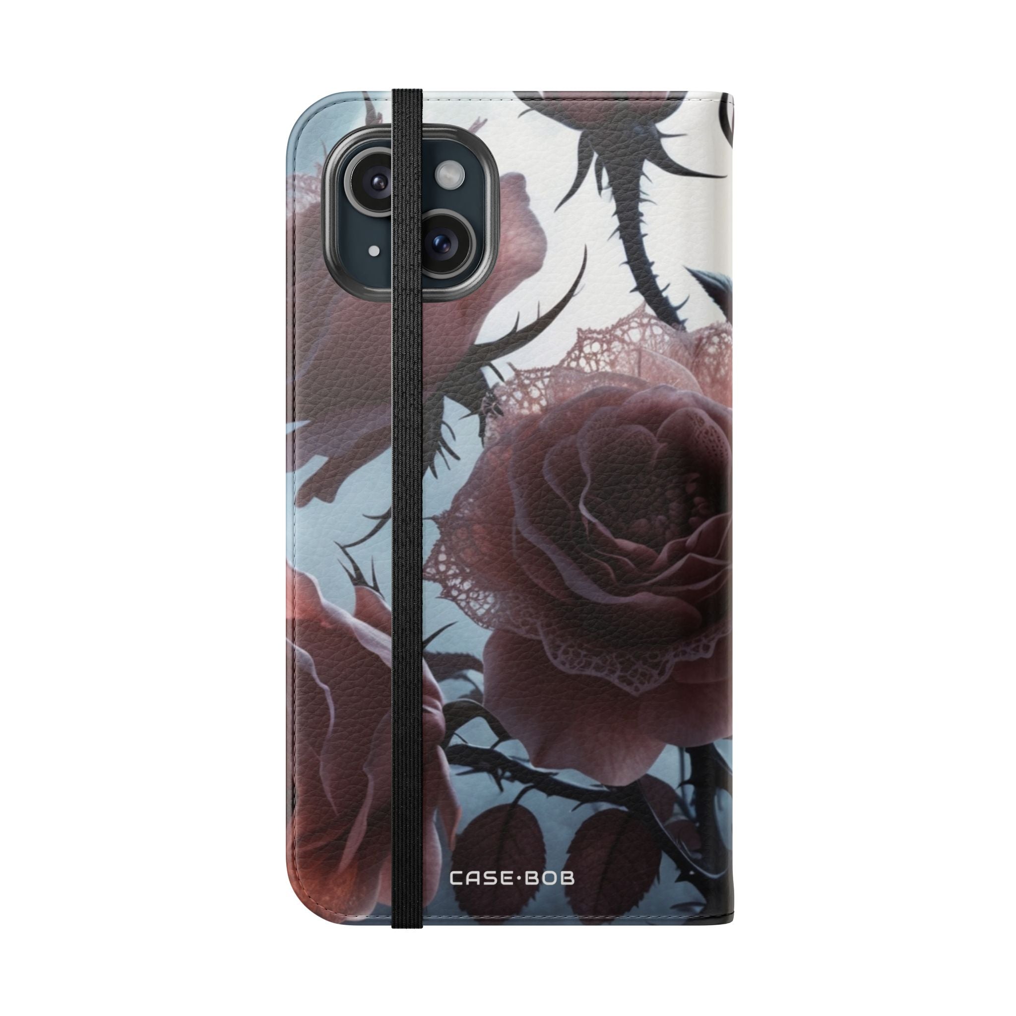 Lace Rose Moonlight - iPhone 15 Plus Case - Wallet