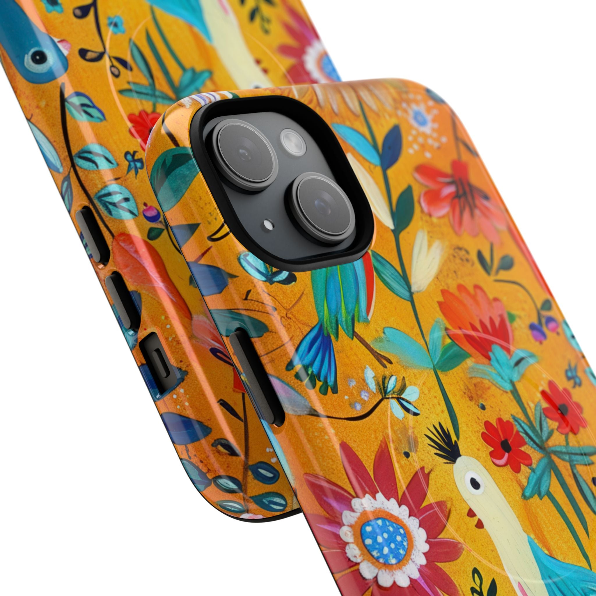 Giardino di Uccelli Fantasiosi iPhone 15 - Tough+