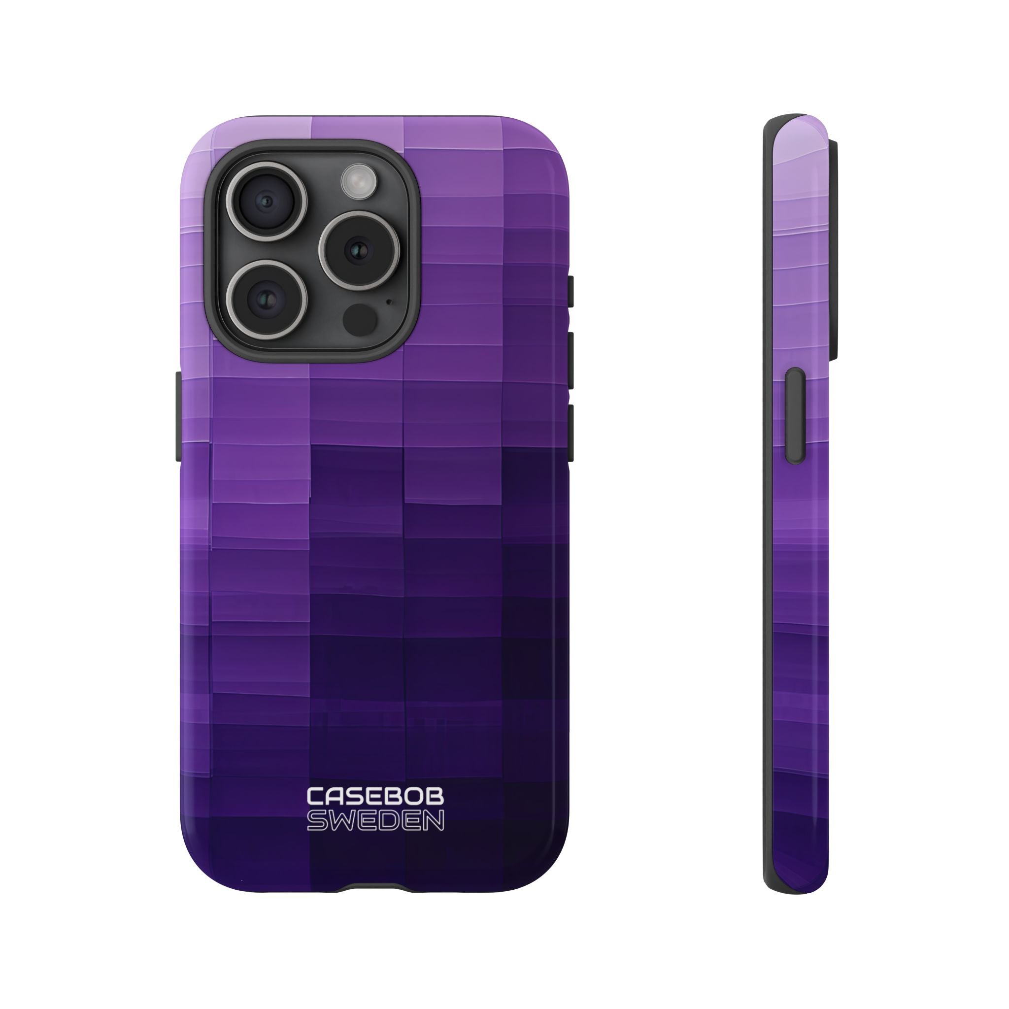 Purple Horizon Grid iPhone 15 - Tough