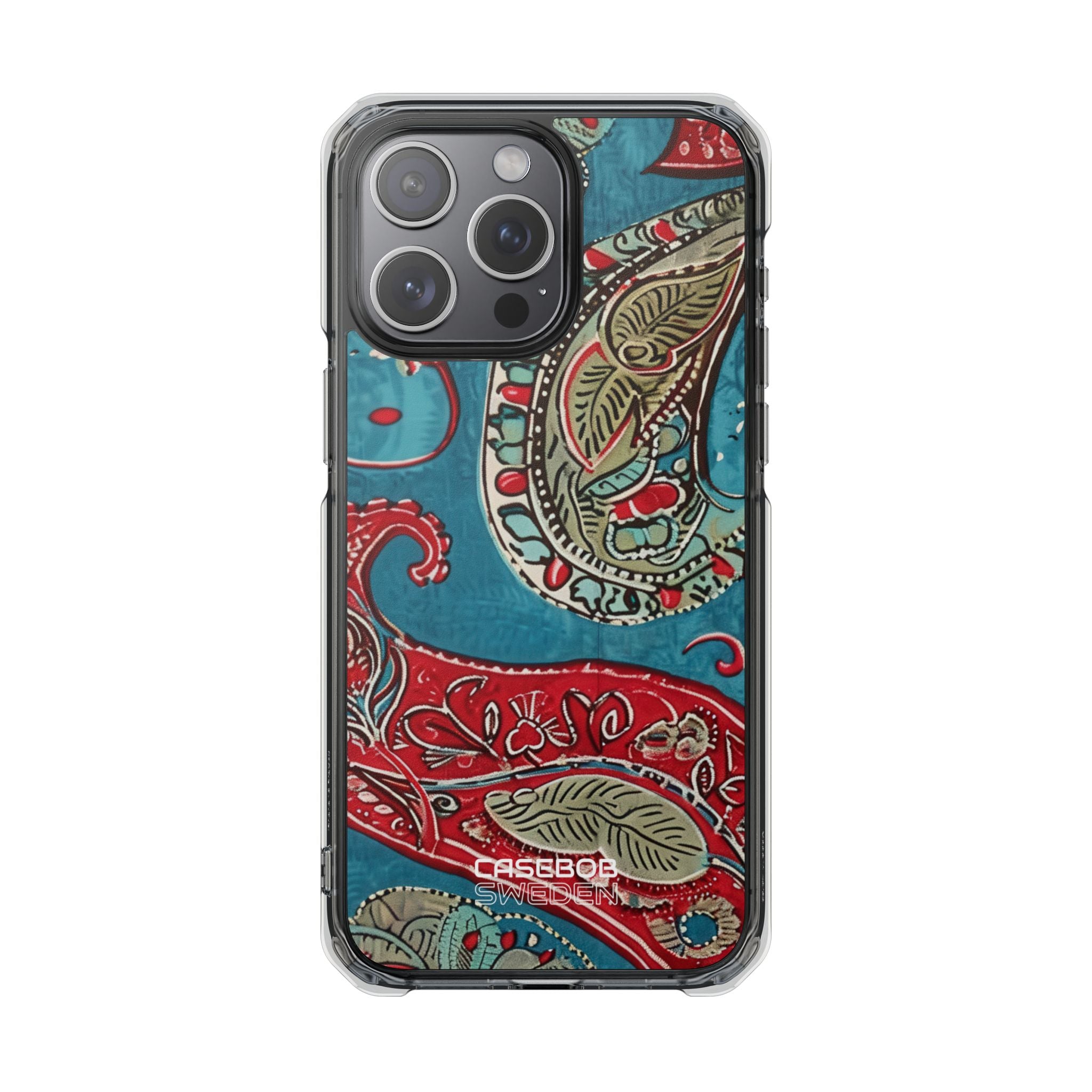 Paisley Floral Fusion iPhone 15 - Impact Clear+