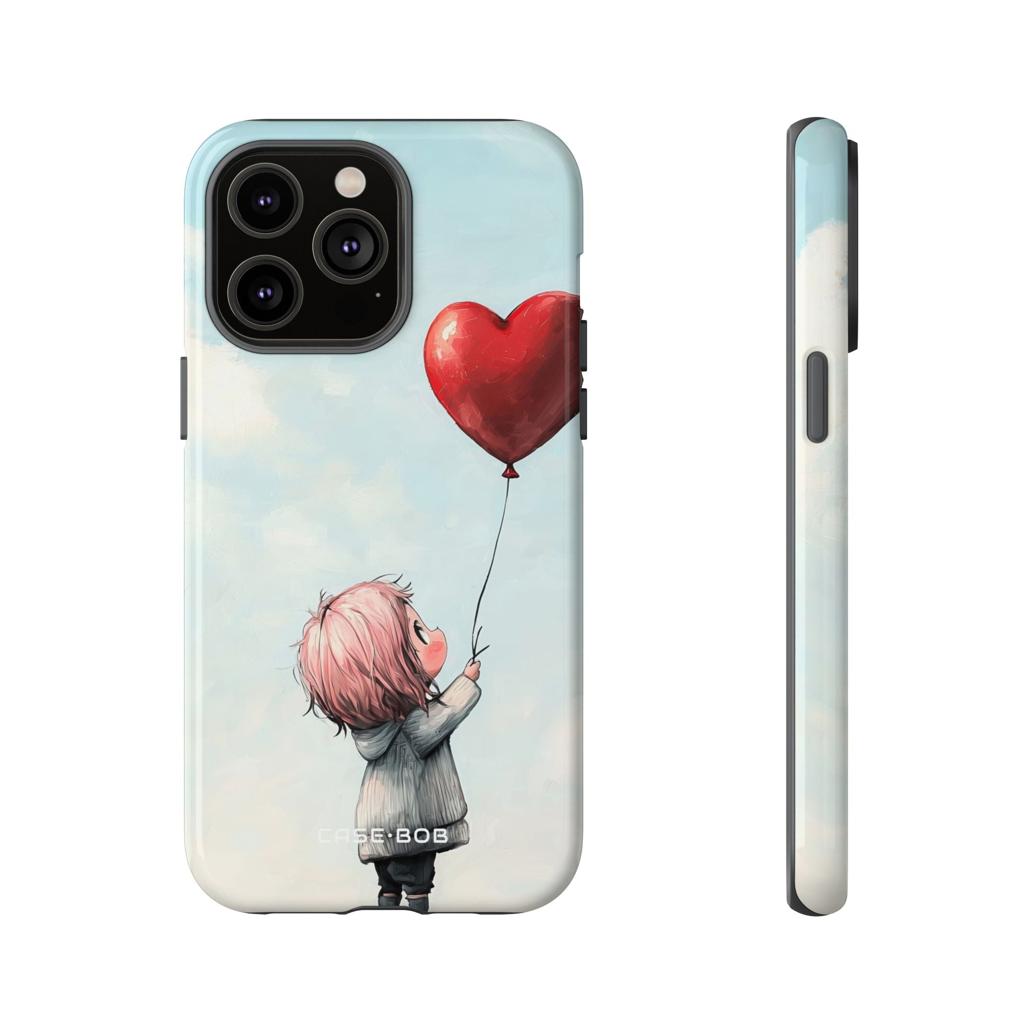 Heart Balloon Glow iPhone 14 Pro Max Case - Tough