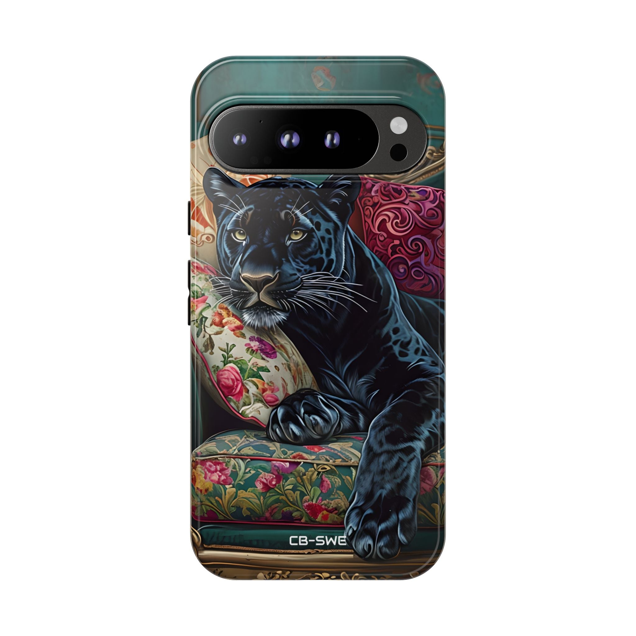 Panther on Vintage Chaise - Google Pixel Case