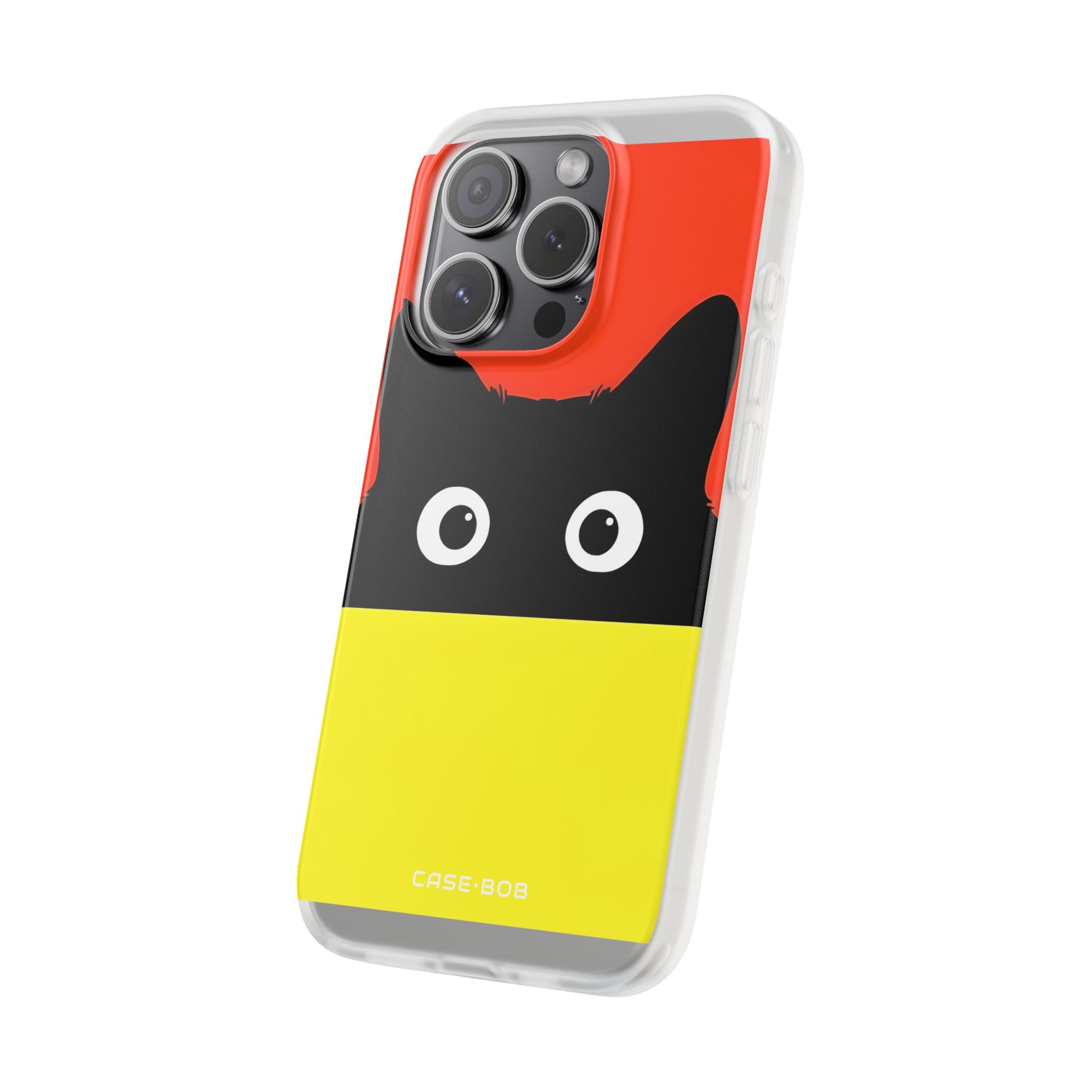 Peekaboo Cat Crimson iPhone 15 Pro Case - Soft