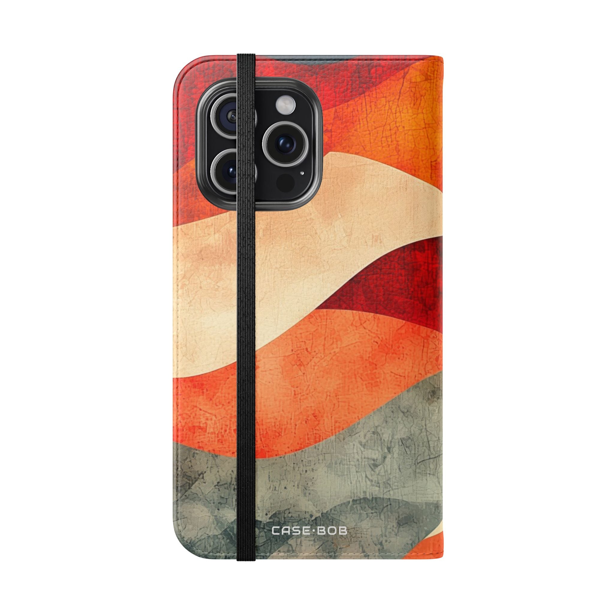 Crimson Ripples - iPhone 15 Pro Max Case - Wallet
