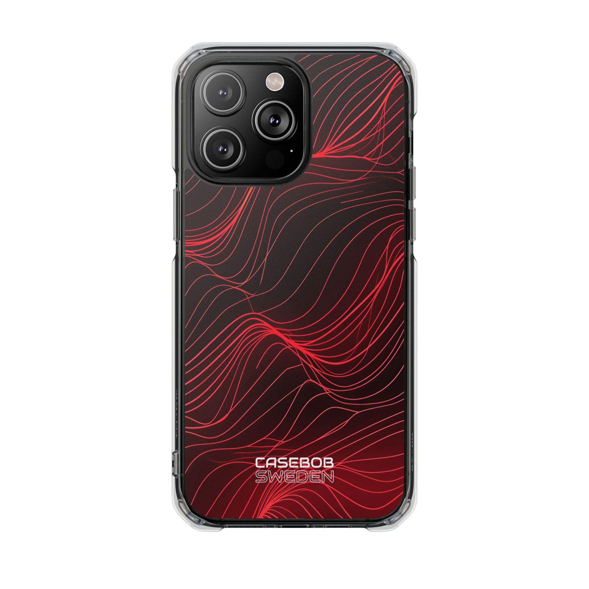 Crimson Waveform Flow iPhone 14 - Impact Clear+