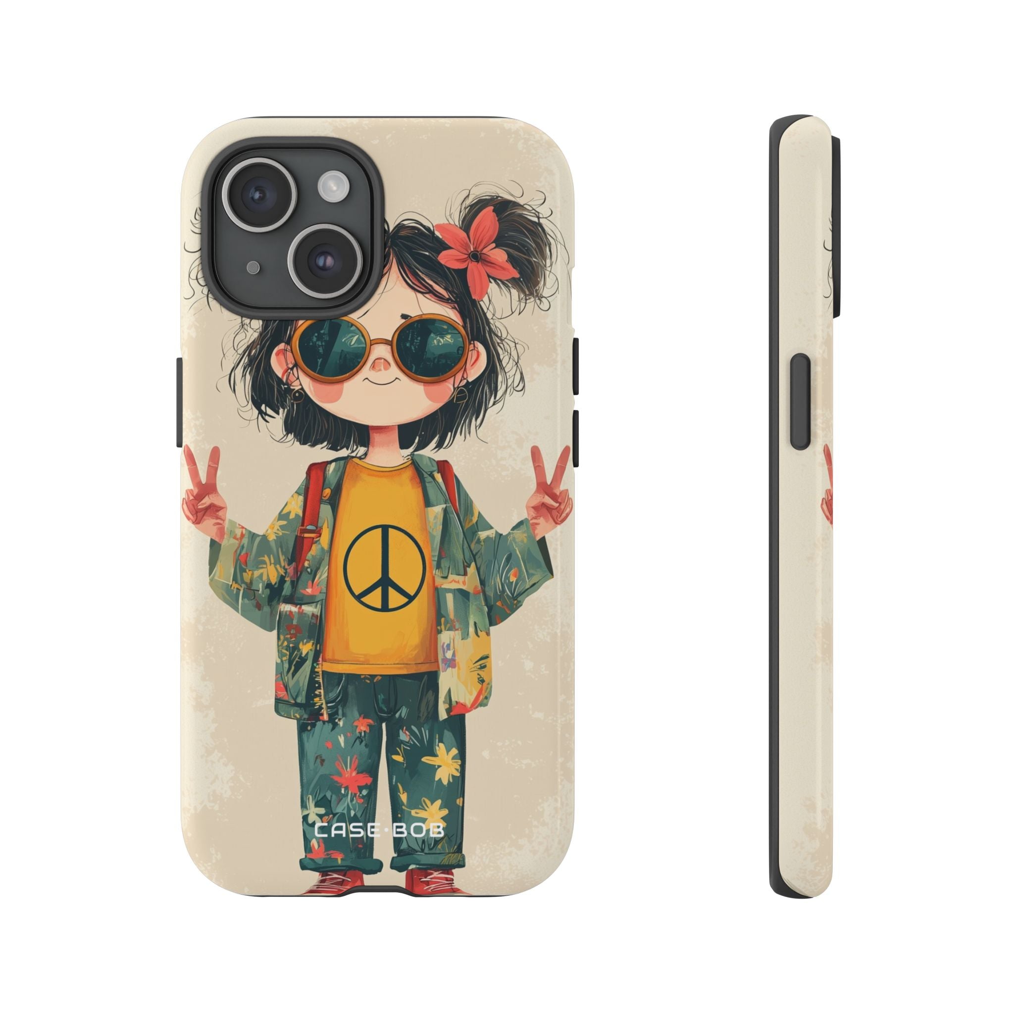 Peace Pigtails iPhone 15 Case - Tough