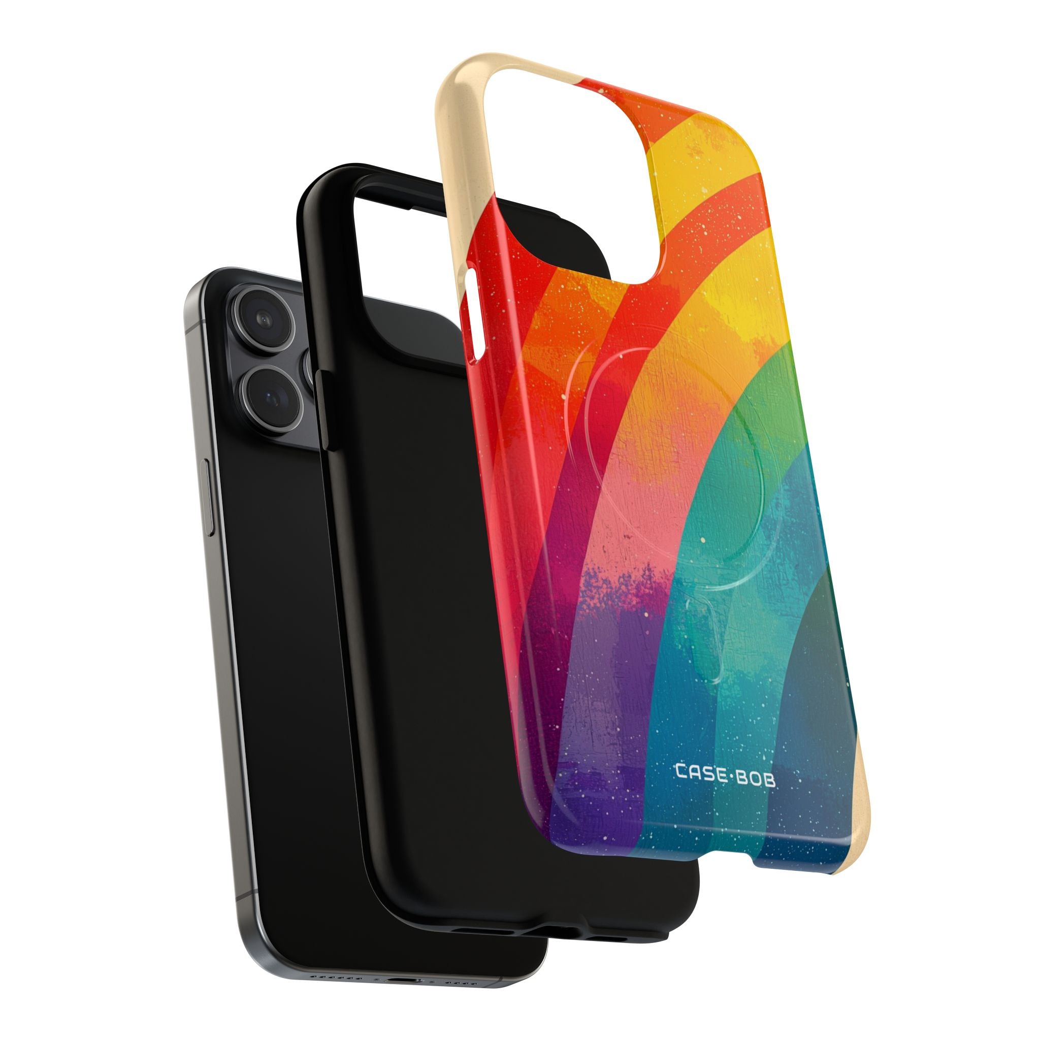 Textured Rainbow Arc iPhone 15 Pro Max Case - Tough+