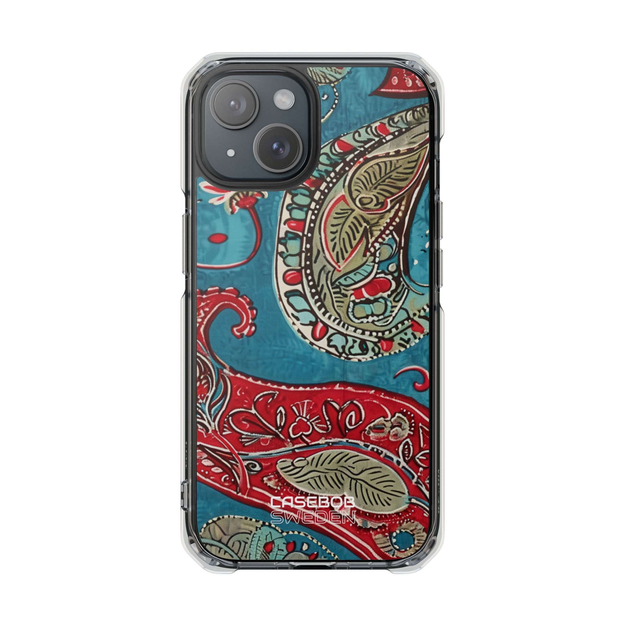Paisley Floral Fusion iPhone 15 - Impact Clear+