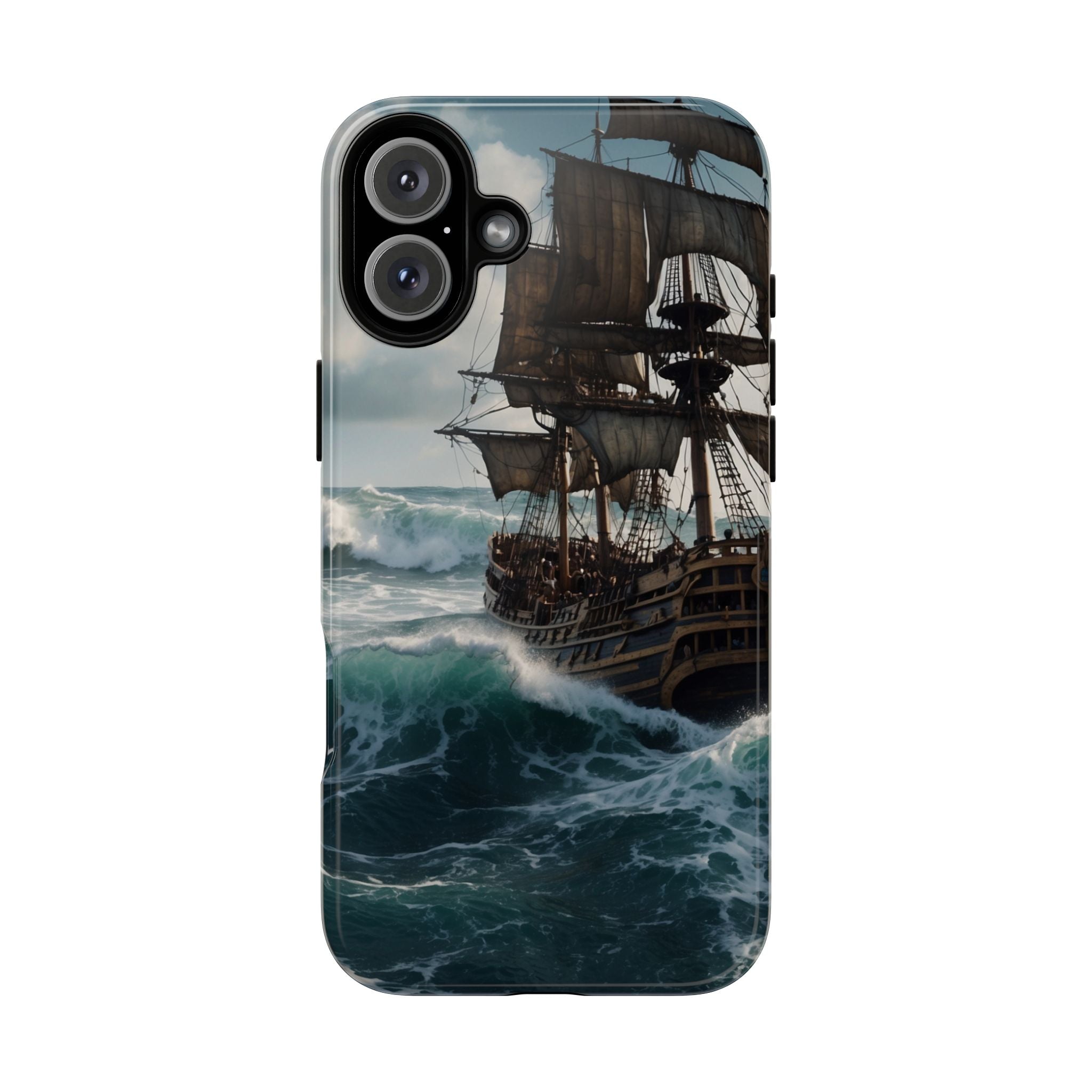 Blue Ship iPhone 16 Plus Case - Tough