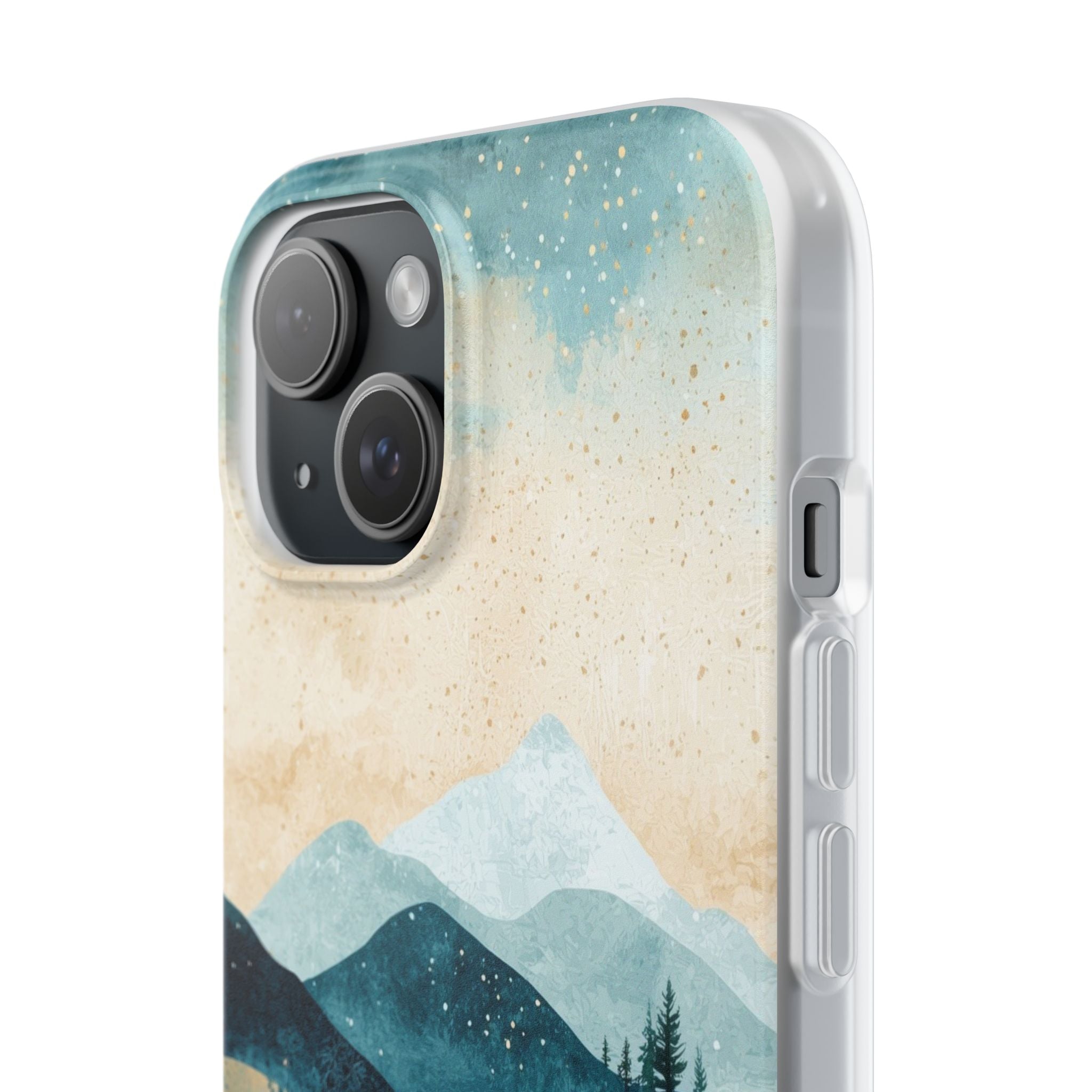 Moonlit Mountains iPhone 15 Case - Soft