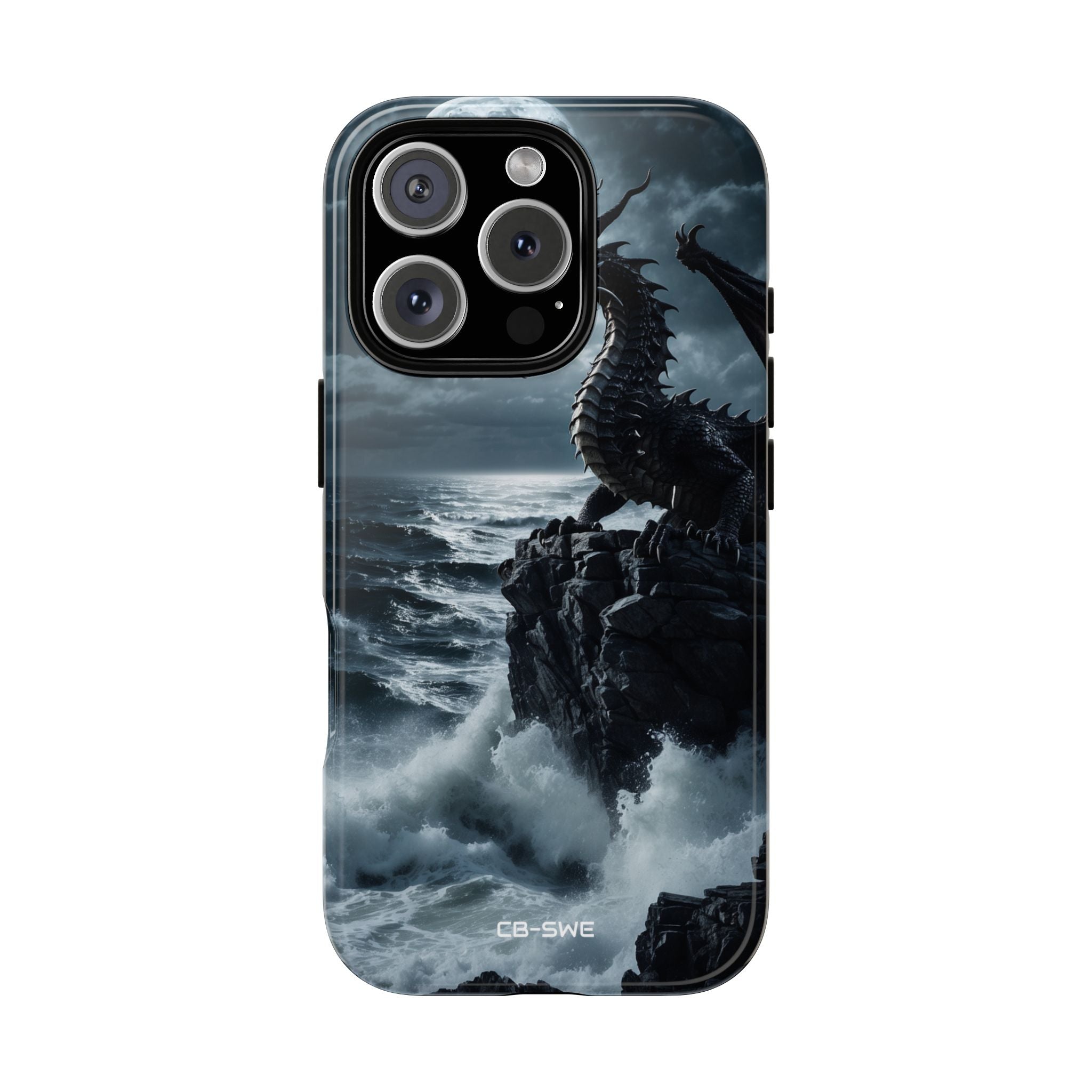Dragon Roars Against Sea - iPhone Case